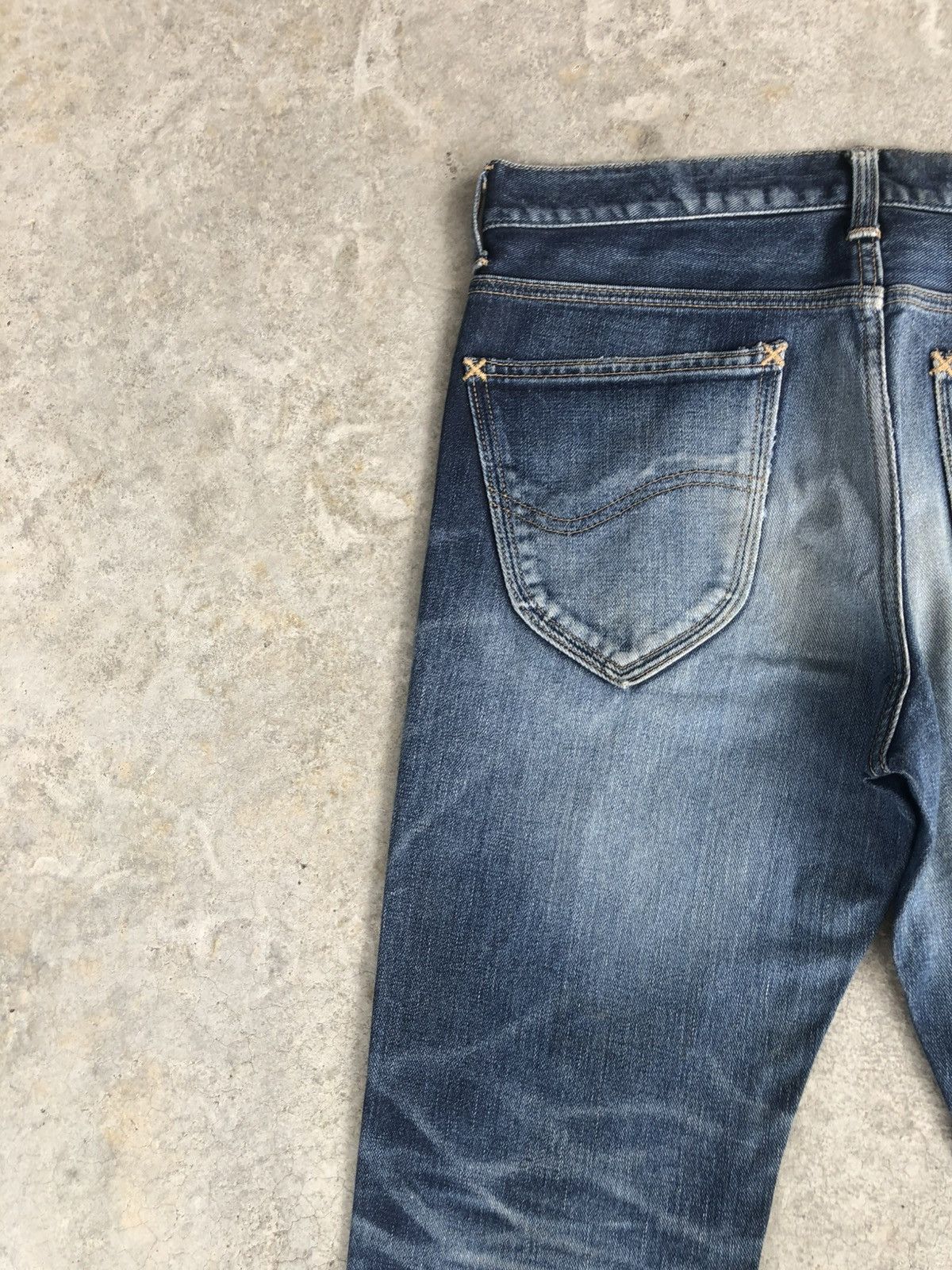 If Six Was Nine Japanese Lee Flared Jeans Distressed Denim Size US 33 - 9 Thumbnail