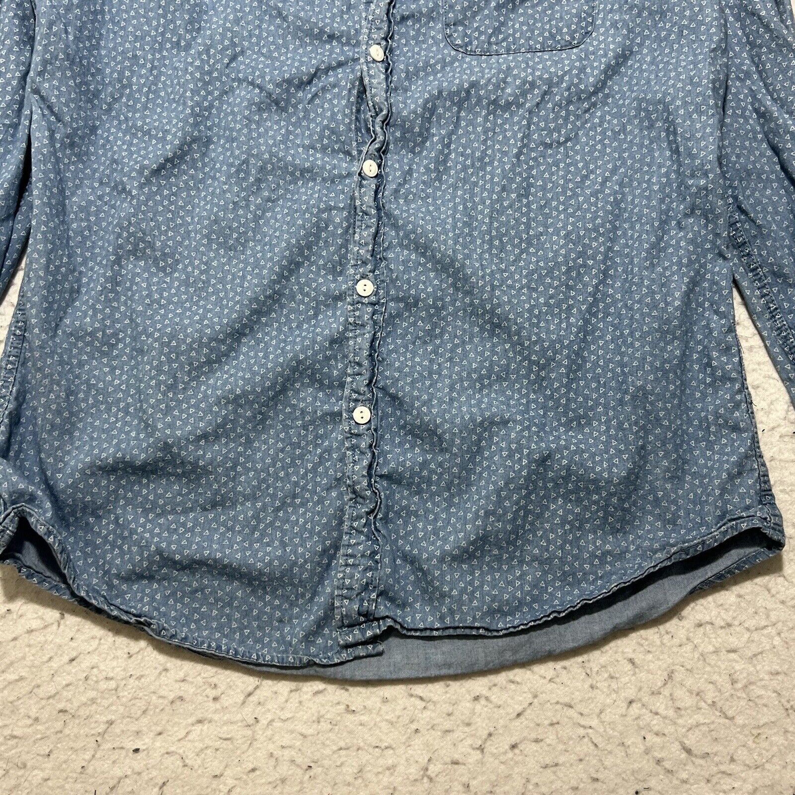 Cotton On Cotton On Medium Button Down Triangle Pattern Dress Shirt Size US M / EU 48-50 / 2 - 5 Thumbnail