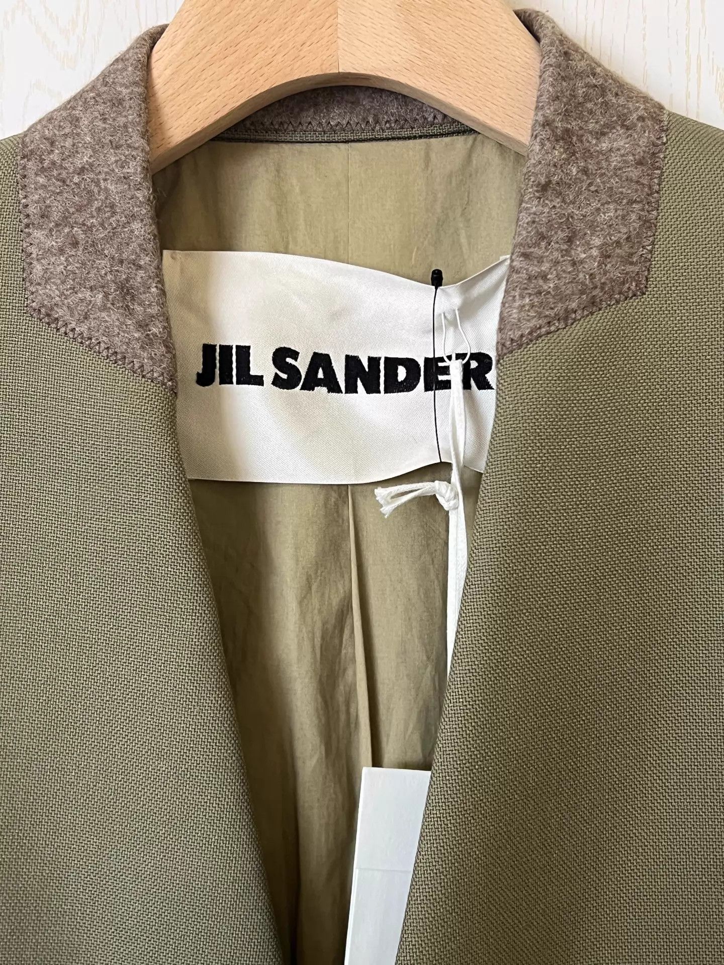 Jil Sander Jil Sander Men's Collarless Blazer Avocado Green 48 Size US M / EU 48-50 / 2 - 6 Thumbnail