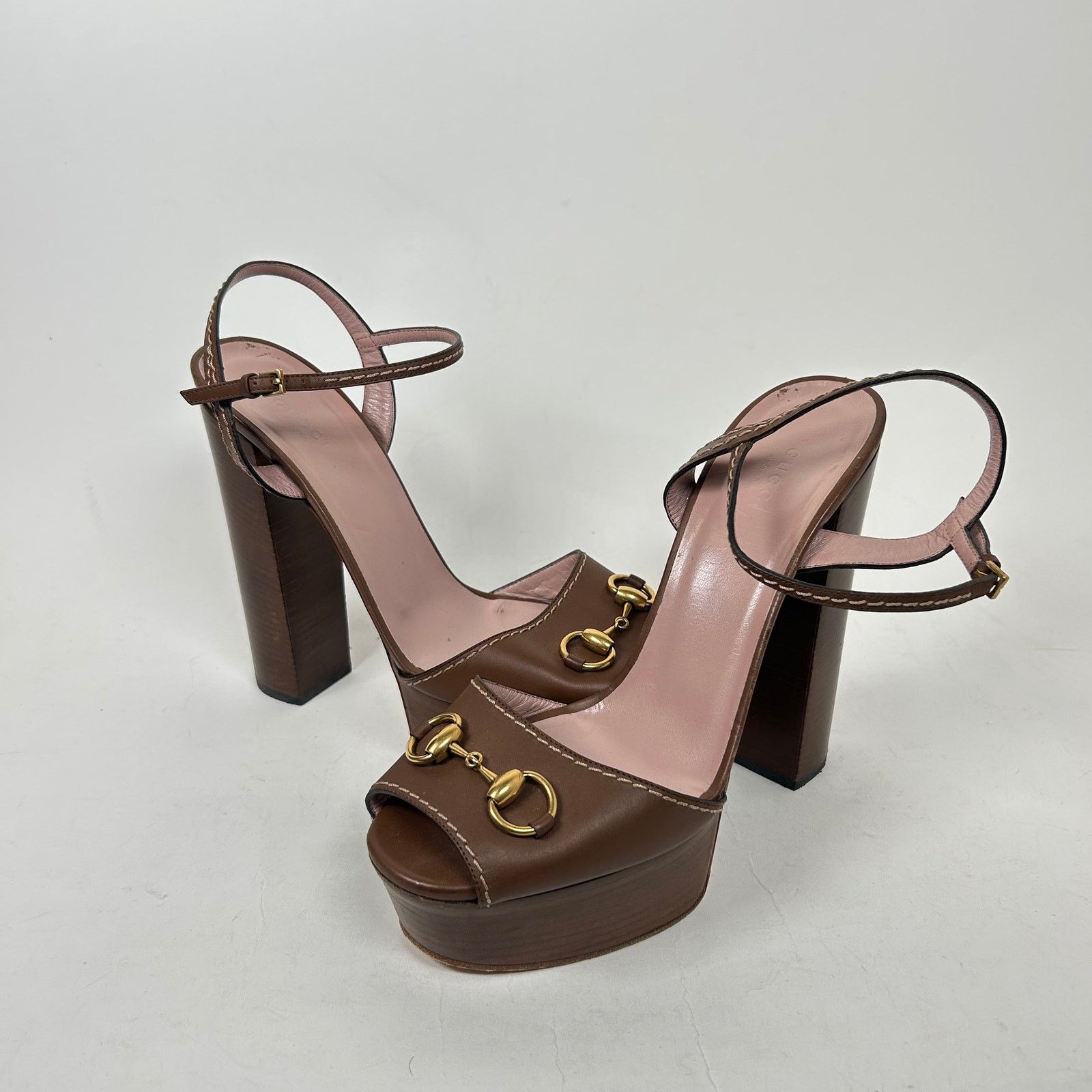 Gucci Gucci Brown Horsebit Platform Sandals Size 41.5 Size US 11.5 / IT 41.5 - 3 Thumbnail