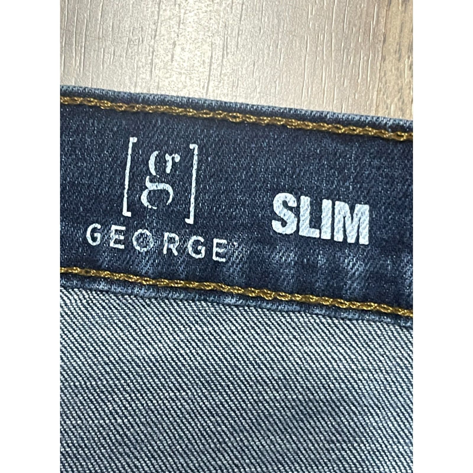 George George Jeans Men Jeans 29x32 Blue Denim Slim Pockets, Regular George, Men's, 29x32, Blue, Denim, Slim, Pockets Size US 29 - 5 Thumbnail