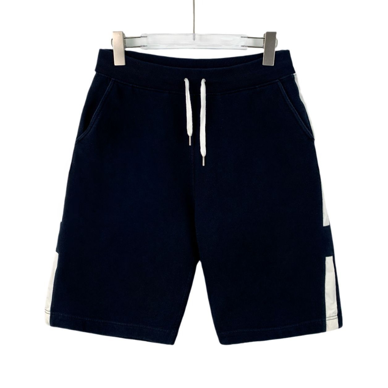 Hermès Navy Blue Cotton Drawstring Casual Shorts S
