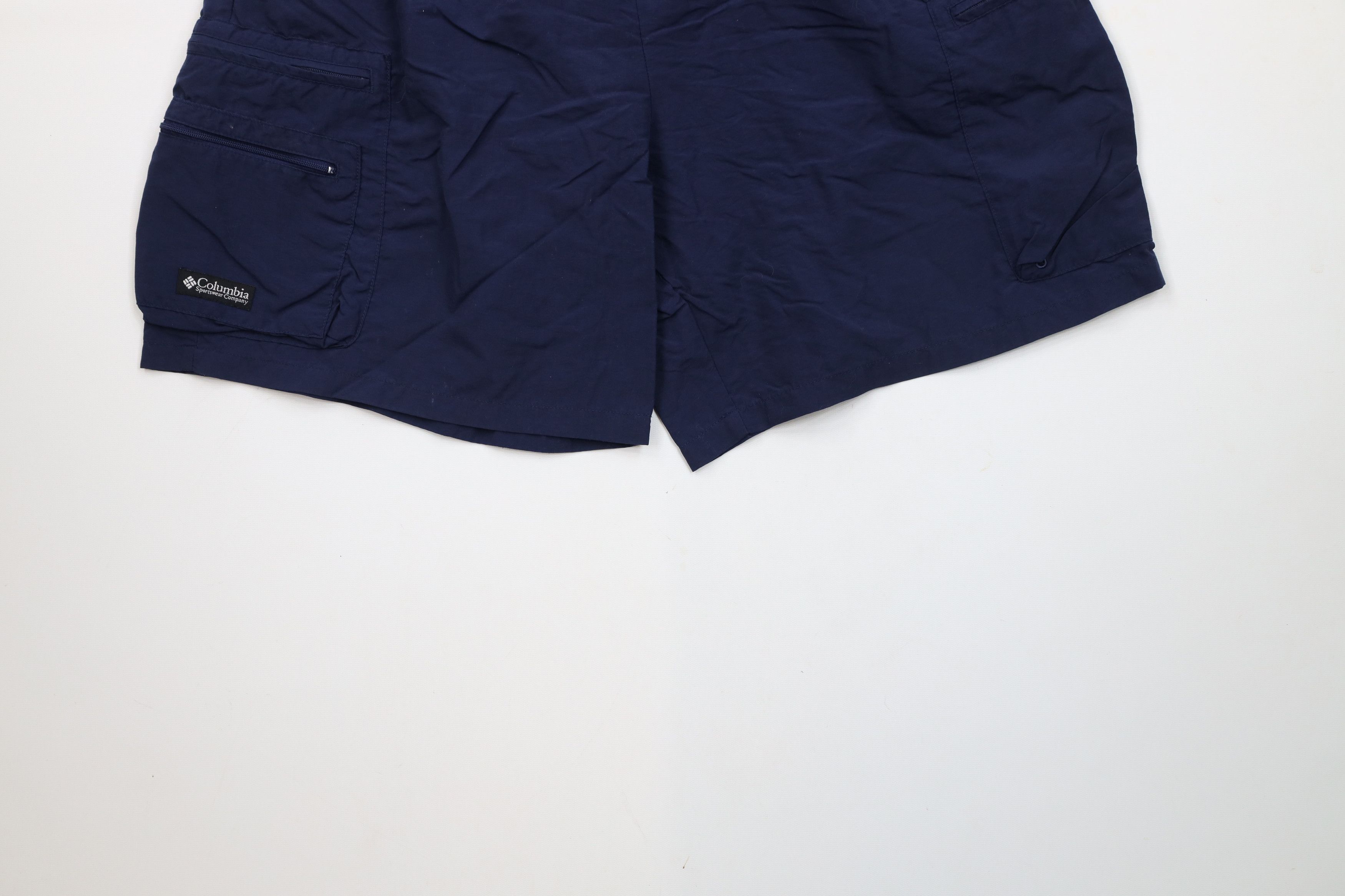 Columbia × Vintage Vintage 90s Columbia Lined Belted Above Knee Shorts Blue Size US 34 / EU 50 - 4 Thumbnail