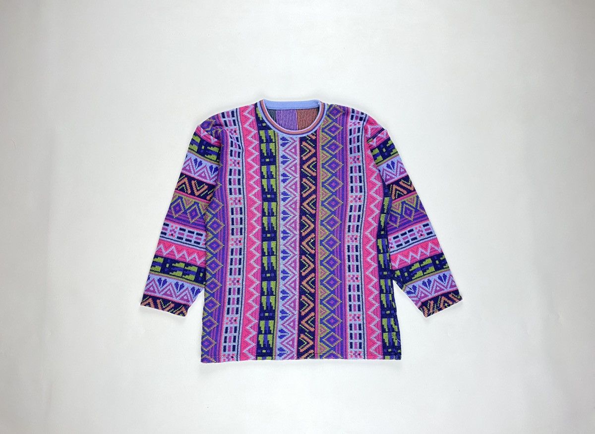 Vintage Vintage Coloured Cable Knit Sweater Size US S / EU 44-46 / 1 - 1 Thumbnail