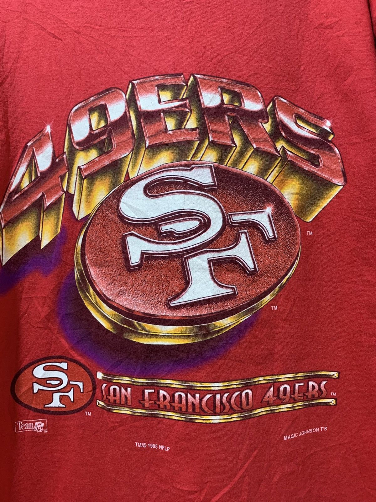 NBA × NFL × Vintage Vintage SF 49ERS 1995 nflp magic Johnson tees Size US L / EU 52-54 / 3 - 3 Thumbnail