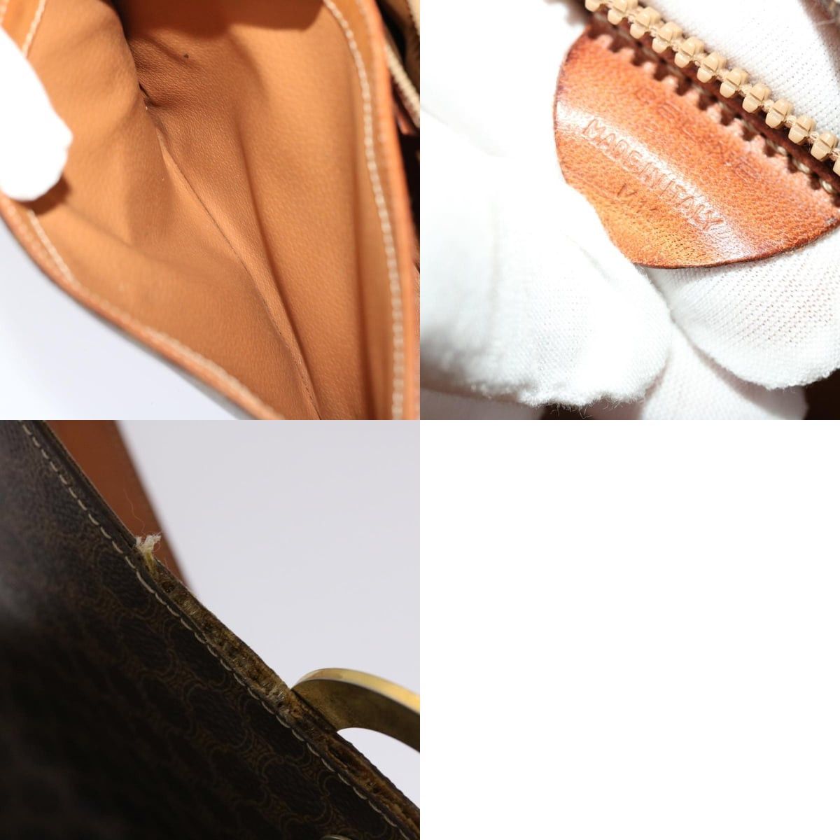 Celine CELINE Macadam Canvas Shoulder Bag Pvc Leather Brown Size ONE SIZE - 13 Thumbnail