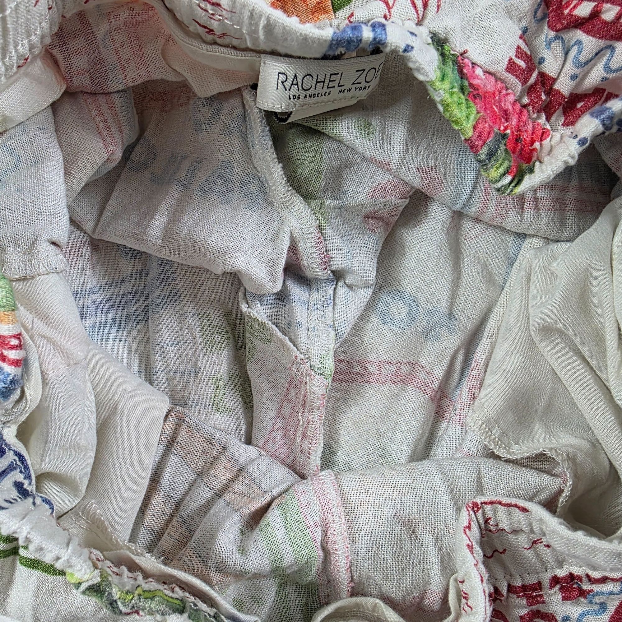 Rachel Zoe Rachel Zoe Womens Size Small White Patterned Pants Colorful Size 32" / US 10 / IT 46 - 6 Thumbnail