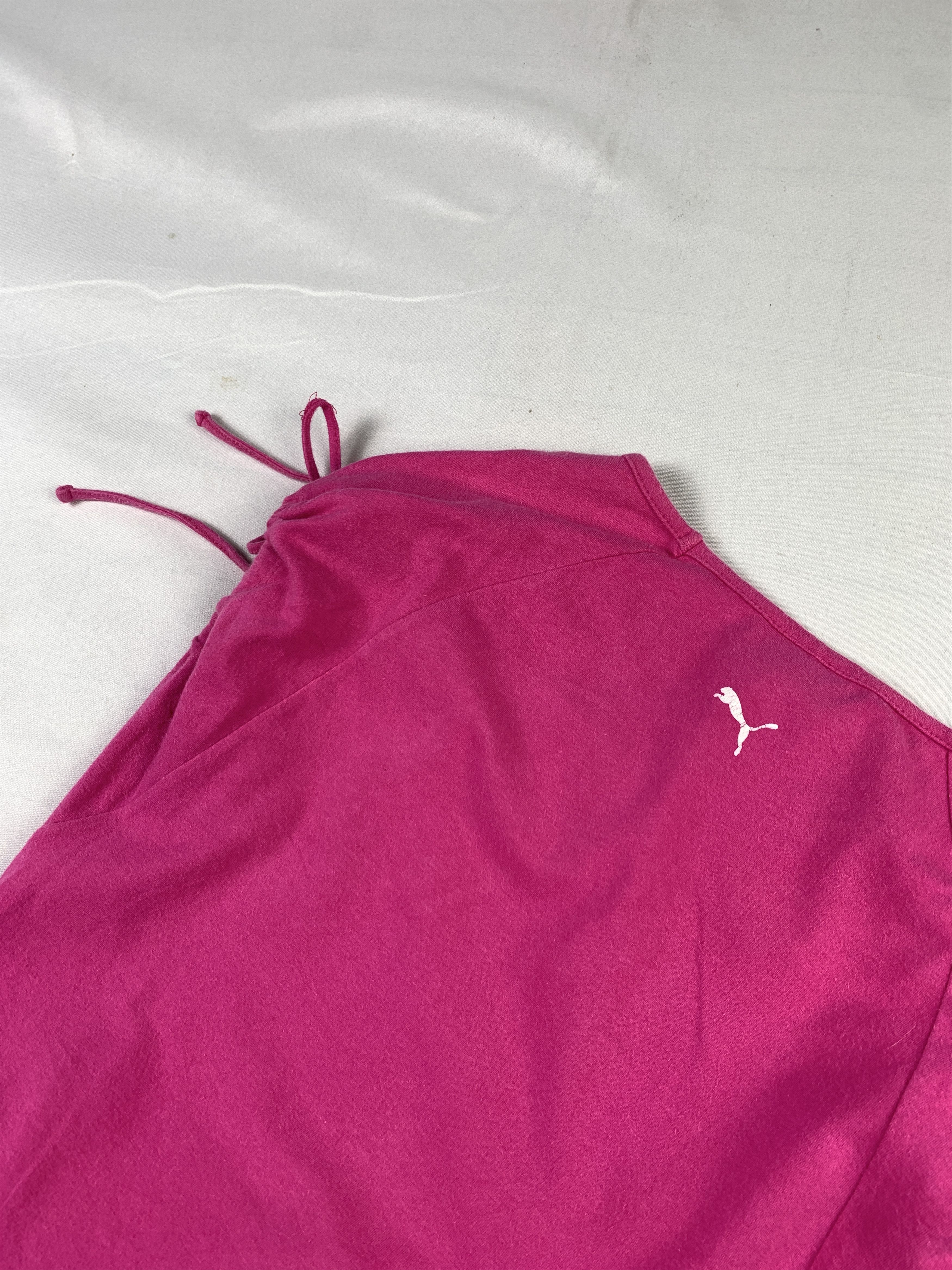 Puma 2000s Puma Pink Lace Sleeves Tee (S) Size S / US 4 / IT 40 - 4 Thumbnail