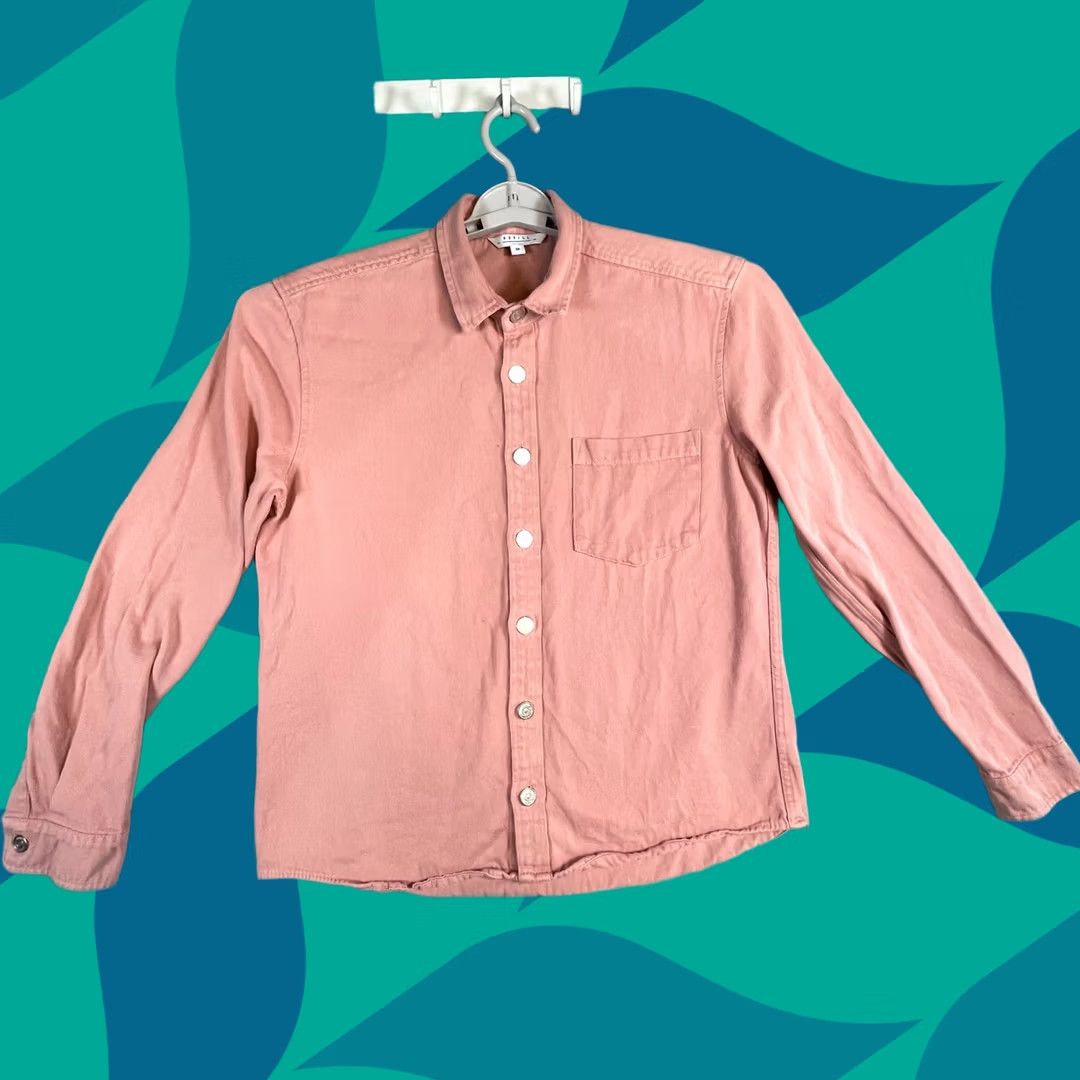 Vintage Refill New York Button Shirt Mens M Red Workwear Pocket Preppy Button-Down Collar 90s? (adjusted for relevance) Size US M / EU 48-50 / 2 - 1 Thumbnail