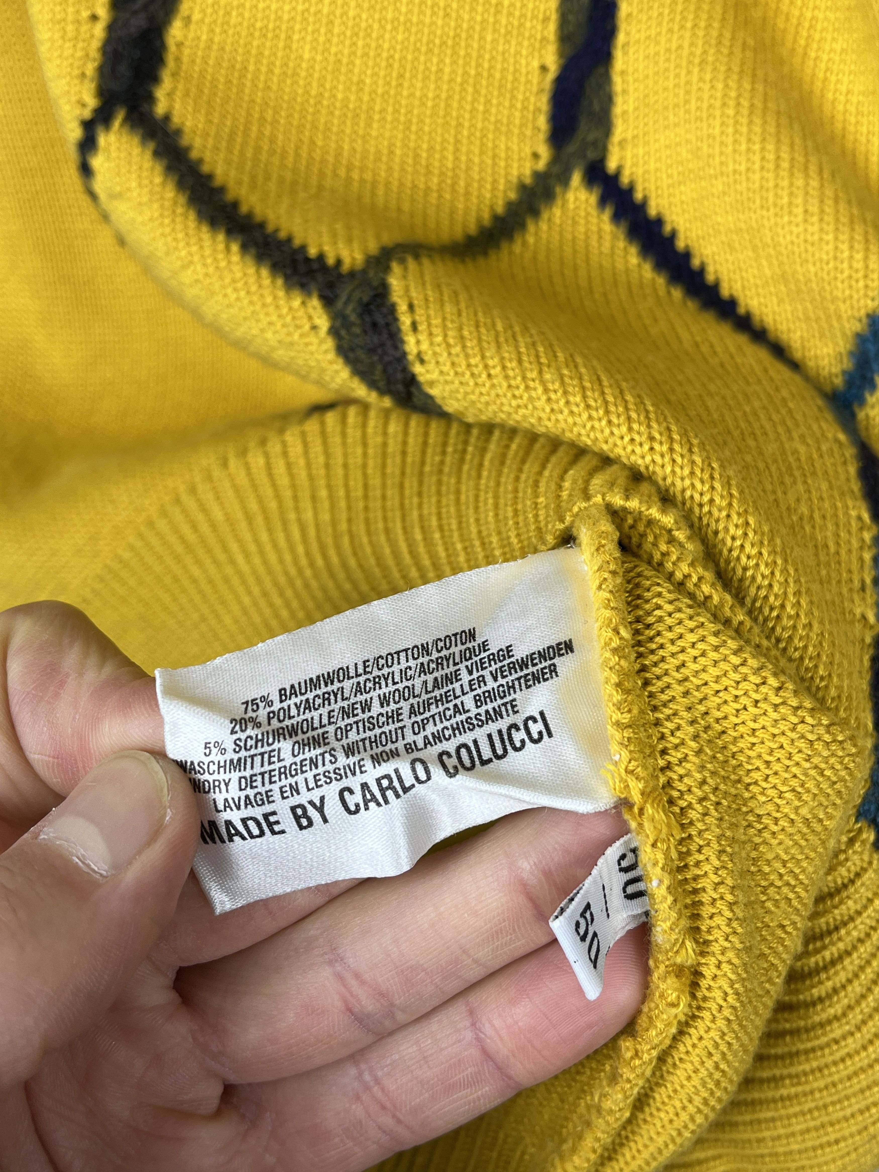 Carlo Colucci Vintage Carlo Colucci Crew Neck Sweater Cotton Blend Size US L / EU 52-54 / 3 - 15 Thumbnail