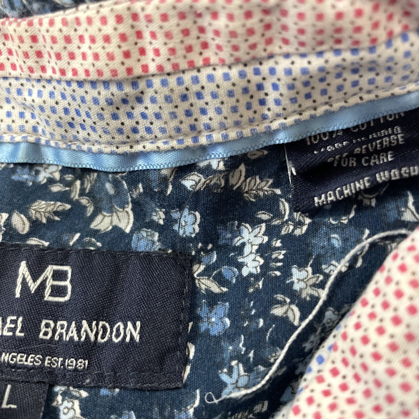 Vintage VINTAGE Michael Brandon Button Shirt Men L Blue Floral Preppy Nature Casual Spread Large Size US L / EU 52-54 / 3 - 7 Thumbnail