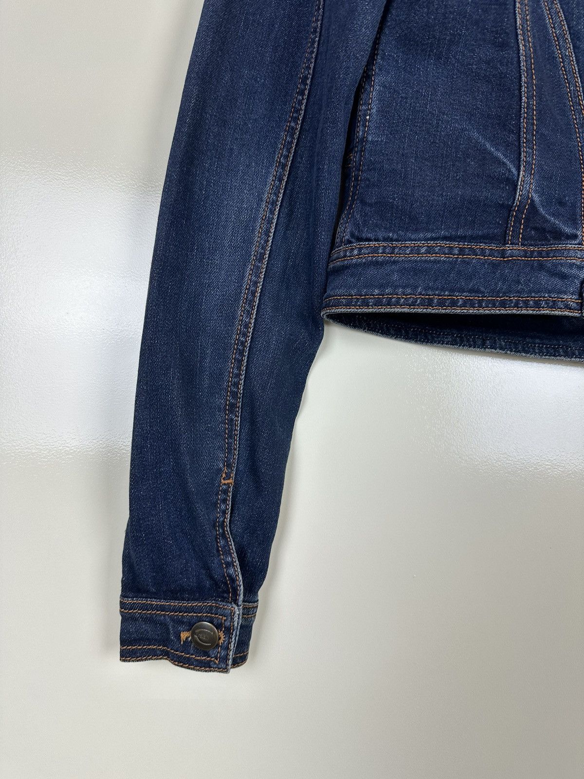 Just Cavalli × Roberto Cavalli × Vintage Just Cavalli denim vintage jacket blue biker moto cropped Size XS / US 0-2 / IT 36-38 - 13 Thumbnail