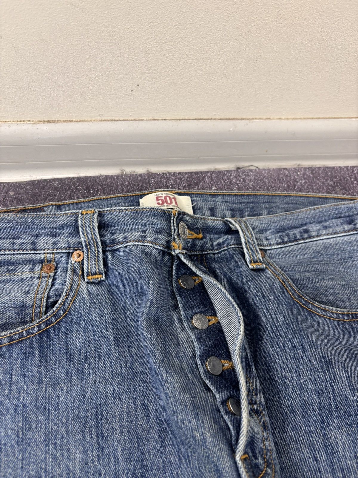 Levi's Vintage Levi’s 501 Men’s Blue USA Hype Denim Jeans Size US 34 / EU 50 - 14 Thumbnail