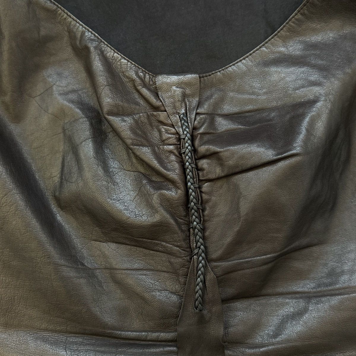 Gucci × Tom Ford Runway Gucci by Tom Ford brown leather top Size S / US 4 / IT 40 - 7 Thumbnail