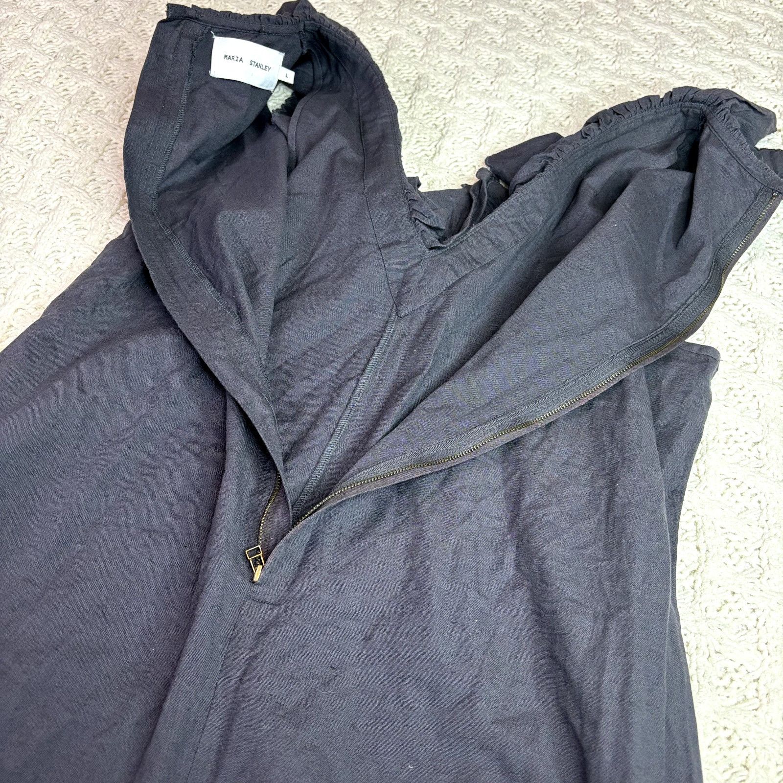 Anthropologie Maria Stanley Anthropologie Cascada Ruffle Jumpsuit, Black W Size 40" / US 18 - 6 Thumbnail