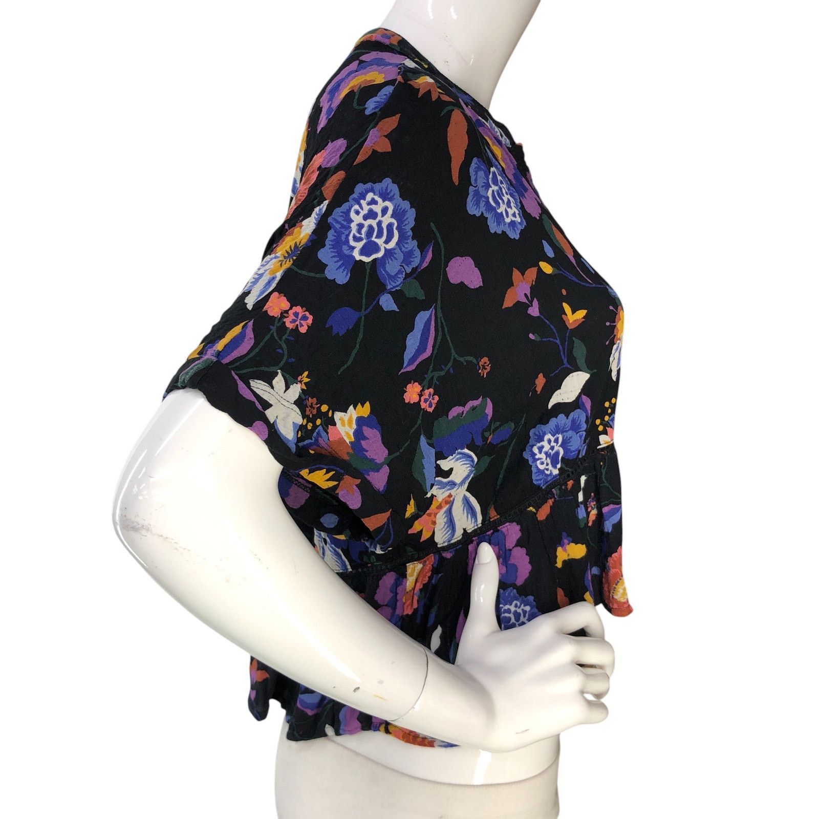 Anthropologie Anthropologie Sz XXSP Top Josie Dolman Sleeve V Neck Floral Size XXS / US 00 / IT 34 - 9 Thumbnail