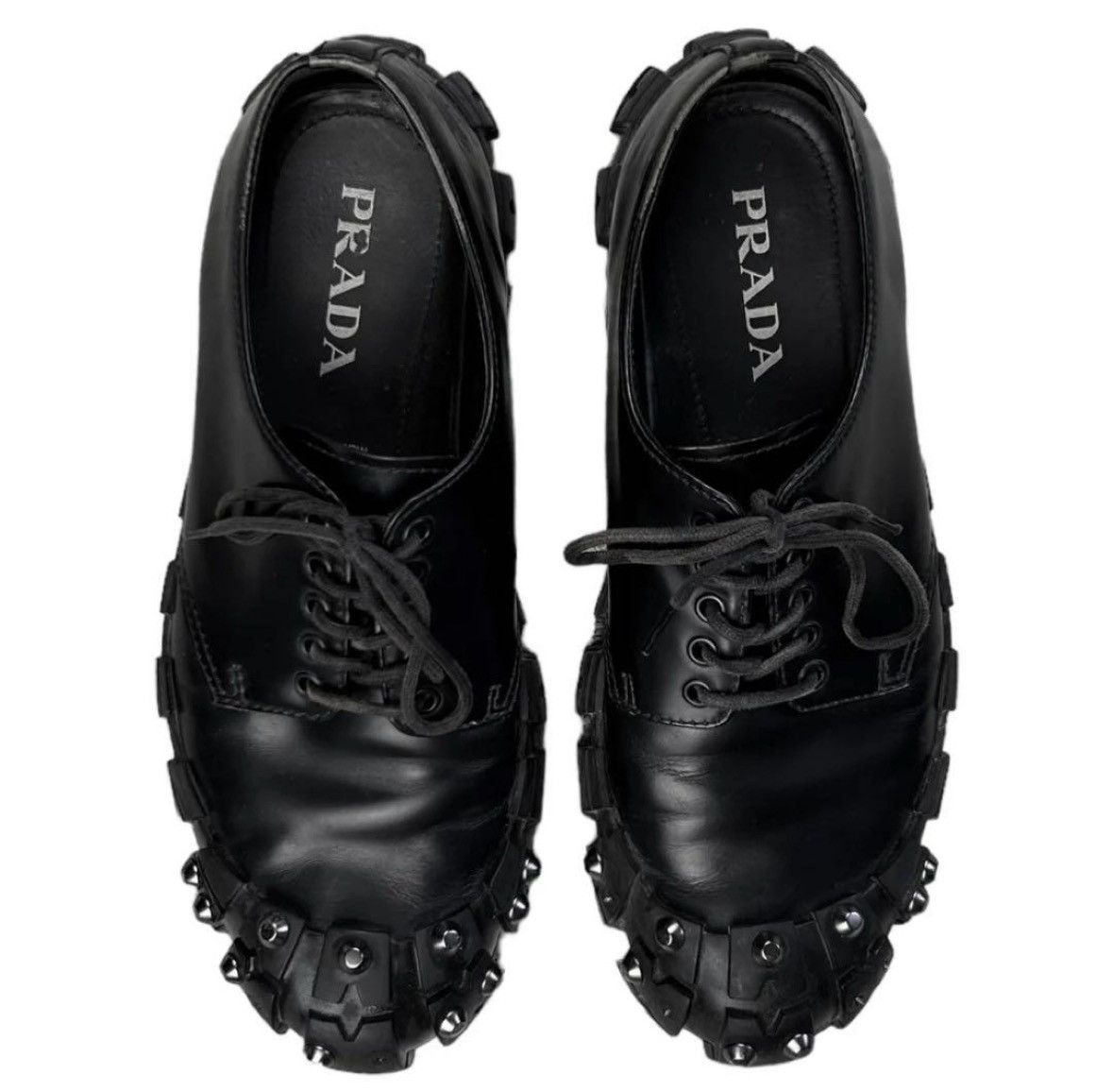 ⚠️最終セール中⚠️Prada Studded Tyre Derbies -AW19 Prada Studded Derby | Grailed
