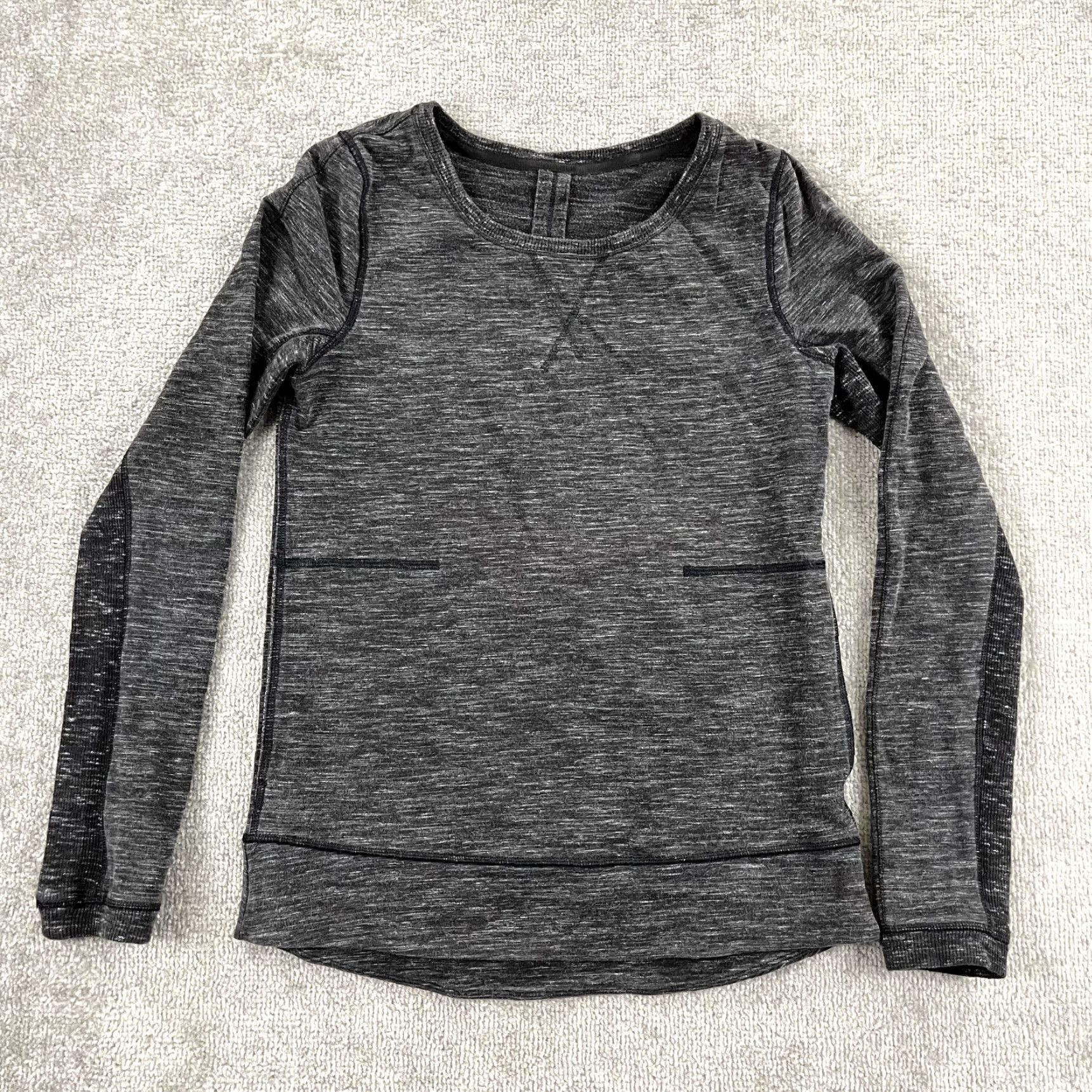 Lululemon LULULEMON Jacket Womens Size 4 Gray Exhalation II Sweatshirt Yoga Kangaroo L/S Size S / US 4 / IT 40 - 2 Thumbnail