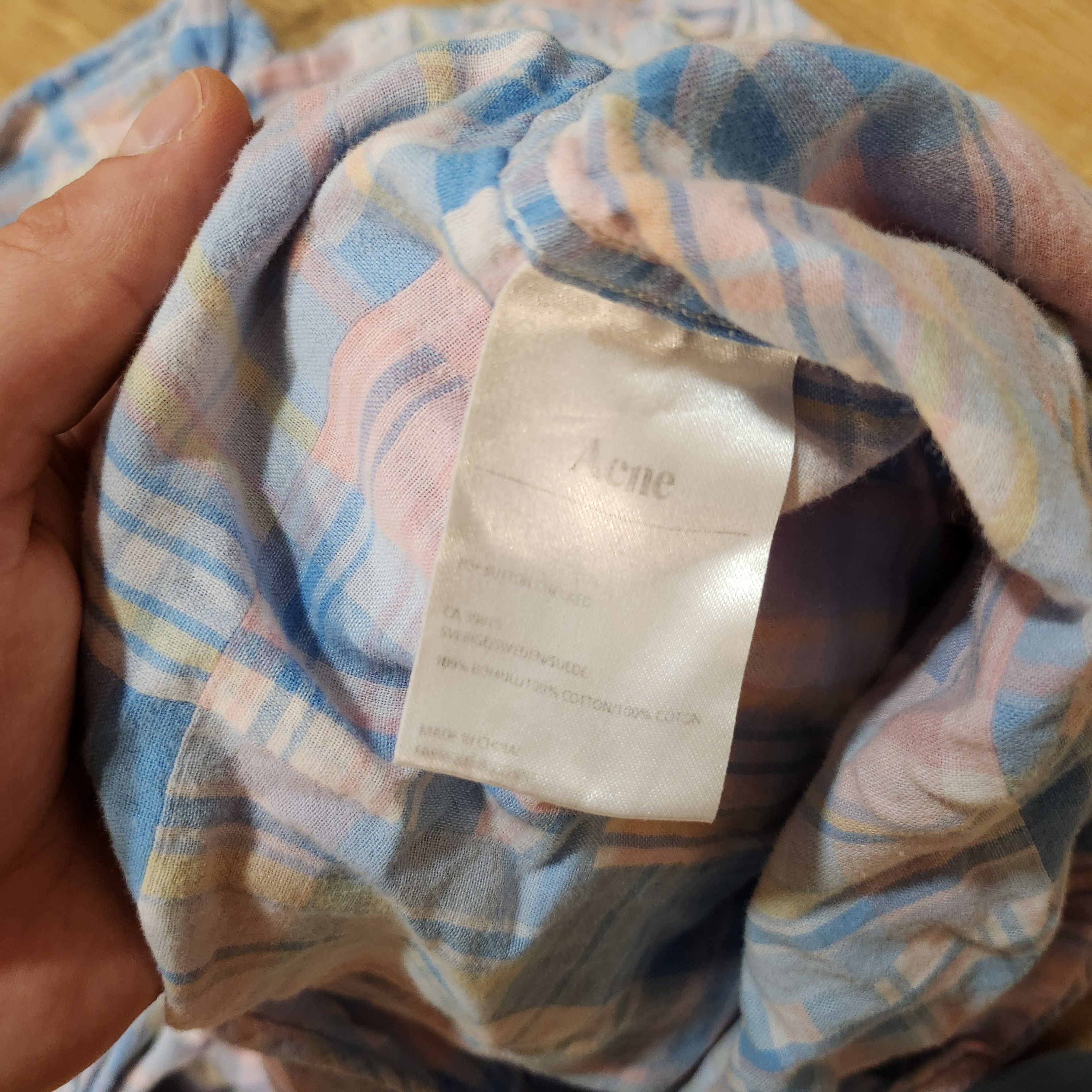 Acne Studios Vintage Acne Pop Button Checked Shirt Size US L / EU 52-54 / 3 - 3 Thumbnail