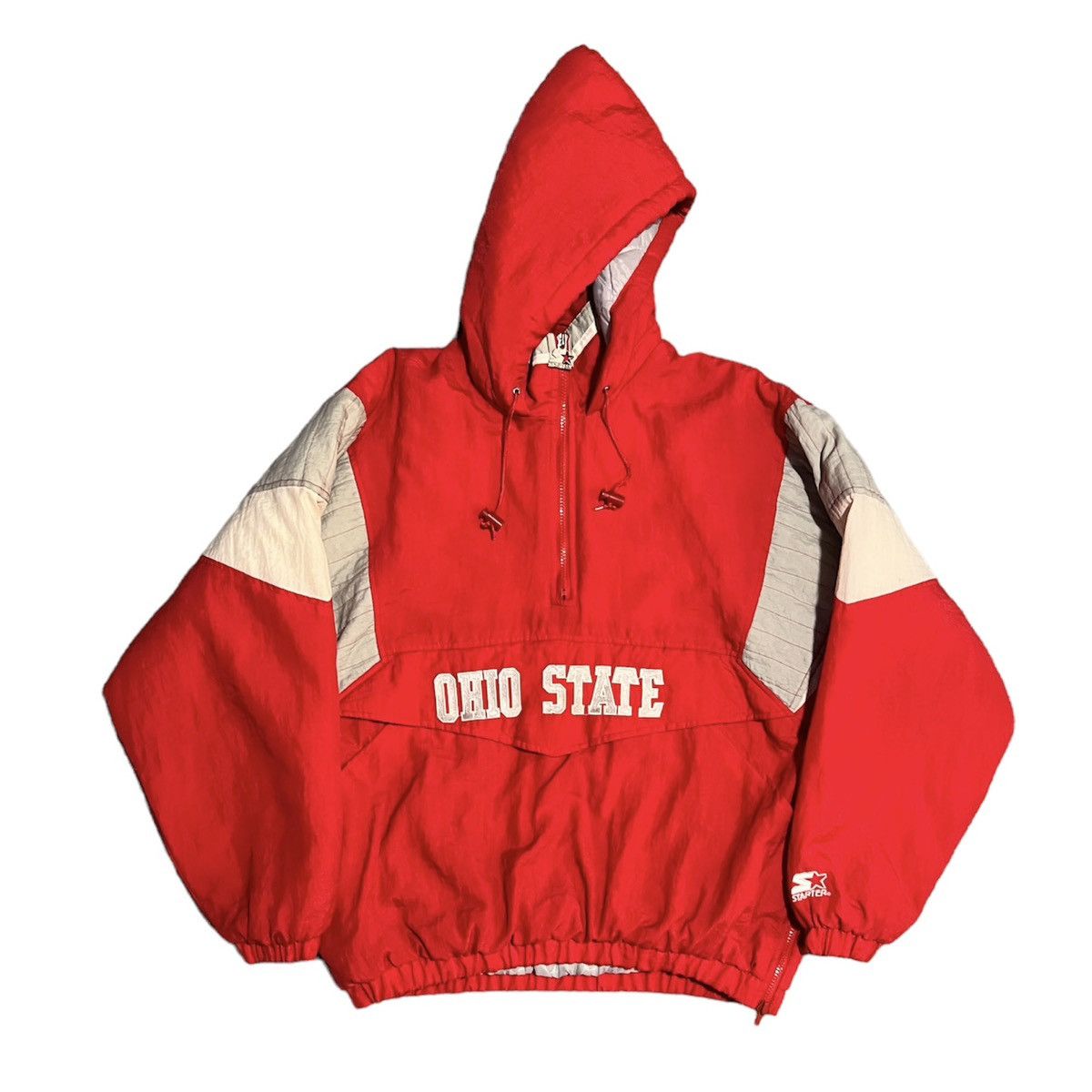 Vintage Starter Ohio State Buckeyes American Football Jacket Red Mens Size  XL