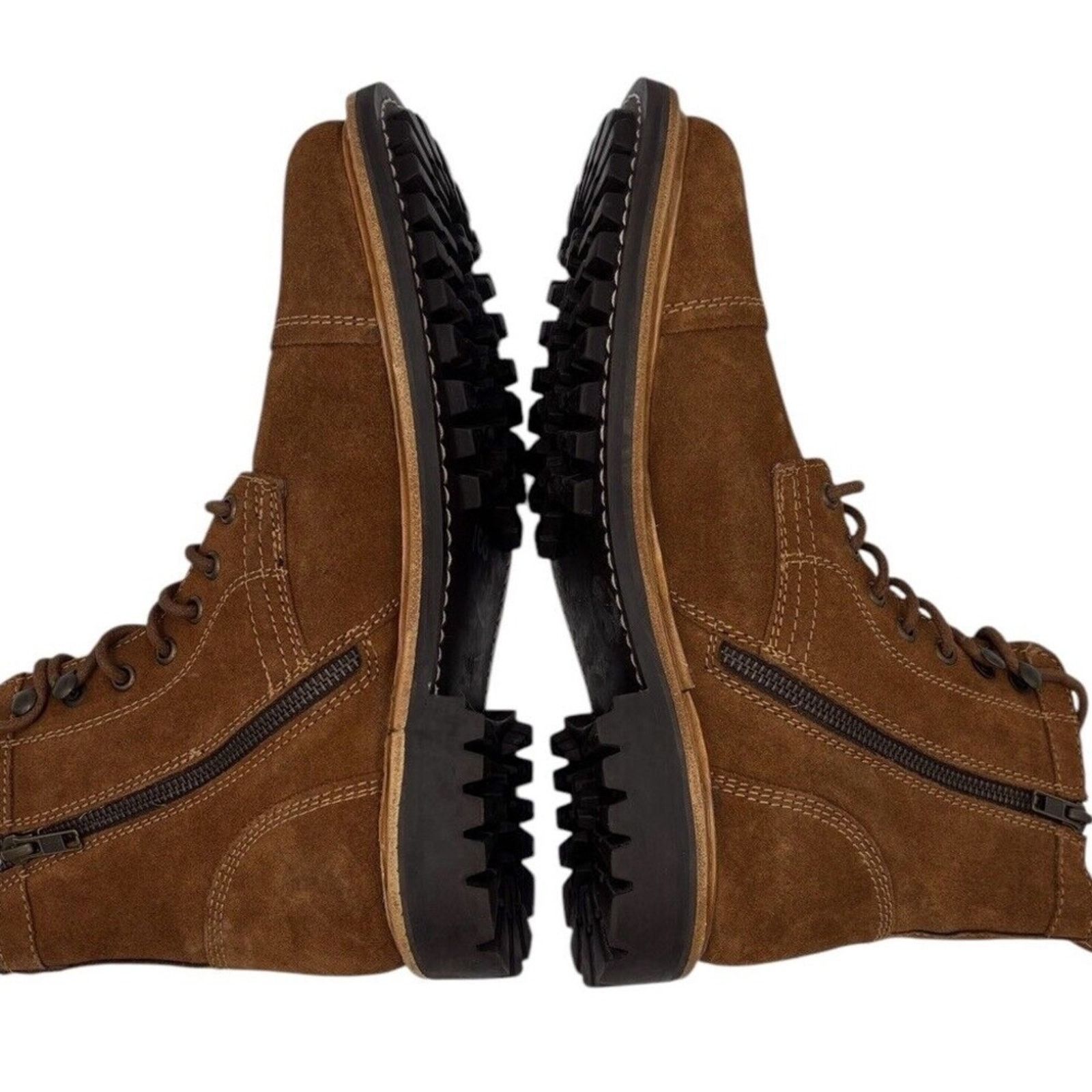 Frye Frye Russell Men SIZE 10 Tan Leather Suede Cap Boot Size US 10 / EU 43 - 4 Thumbnail