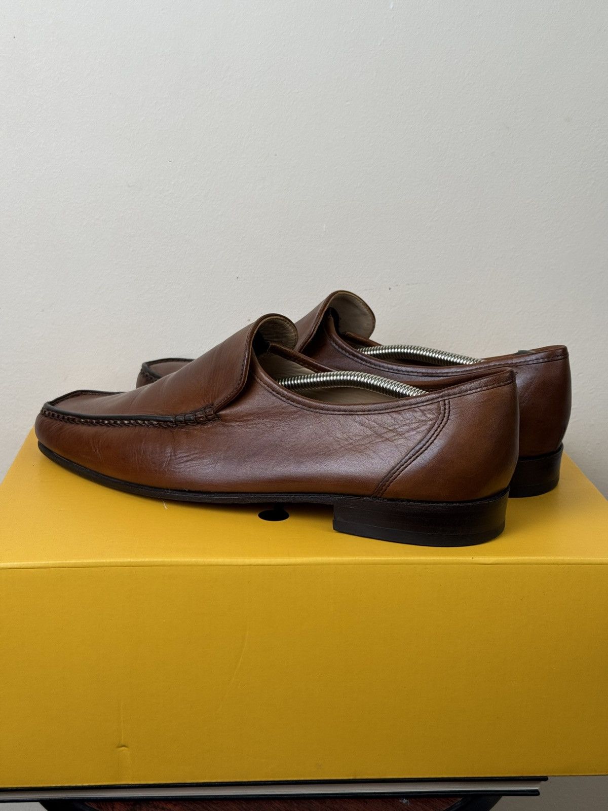 Barker BARKER England Brown Leather Loafers UK 10 G Fits EU 45 30cm Size US 11 / EU 44 - 4 Thumbnail