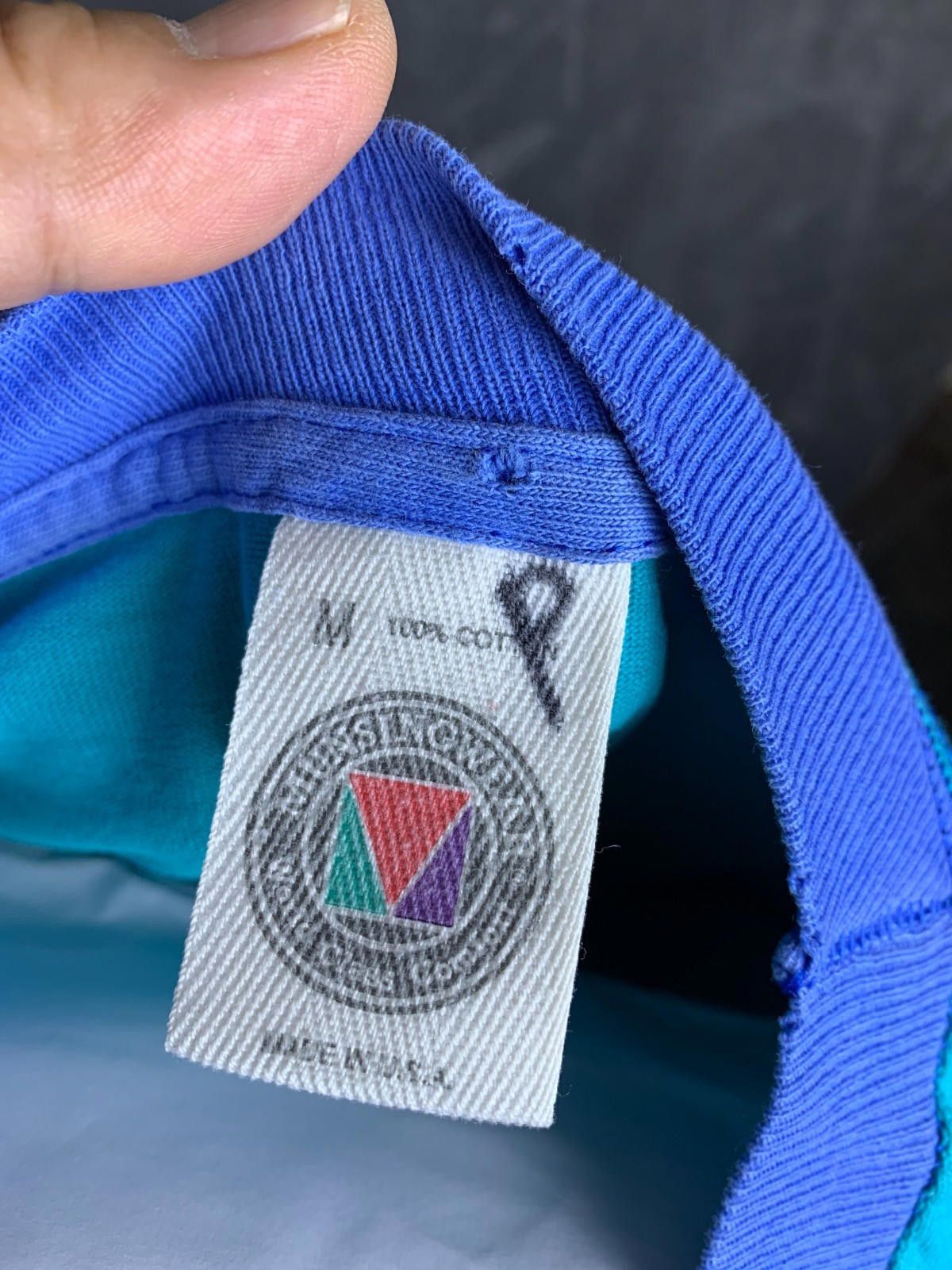 Designer Munsingwear 90s, 2 Tone T Shirt M Single Stitch Selvedge 265 Size US M / EU 48-50 / 2 - 4 Thumbnail