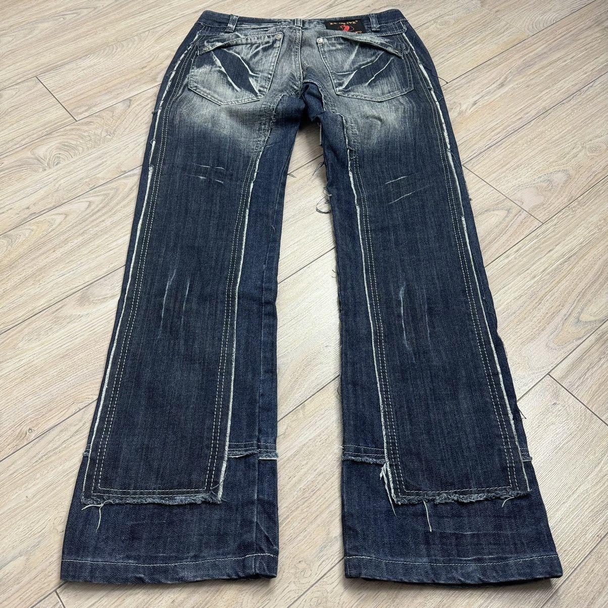 If Six Was Nine Y2K Opium Japanese Style Patchwork Semantic Kosmo Lupo Jeans Size US 32 / EU 48 - 17 Thumbnail