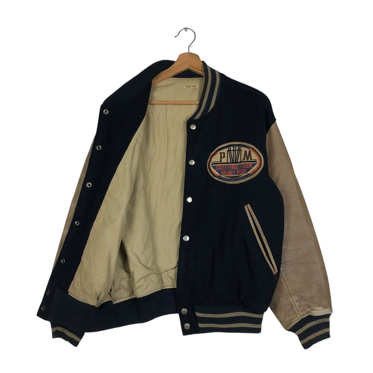 Japanese Brand 🔥VINTAGE JUMPER VARSITY LEATHER JACKET PAROLE MODE BIG LOGO Size US M / EU 48-50 / 2 - 13 Thumbnail