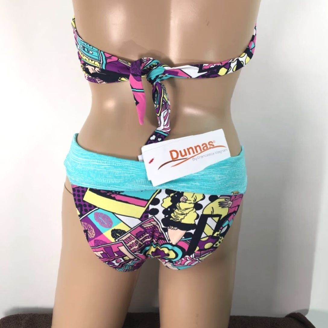 Magnanni Dunnas By Francesca Magnani Bikini Adult Small Blue Abstract Strapless Womens Size ONE SIZE - 5 Thumbnail