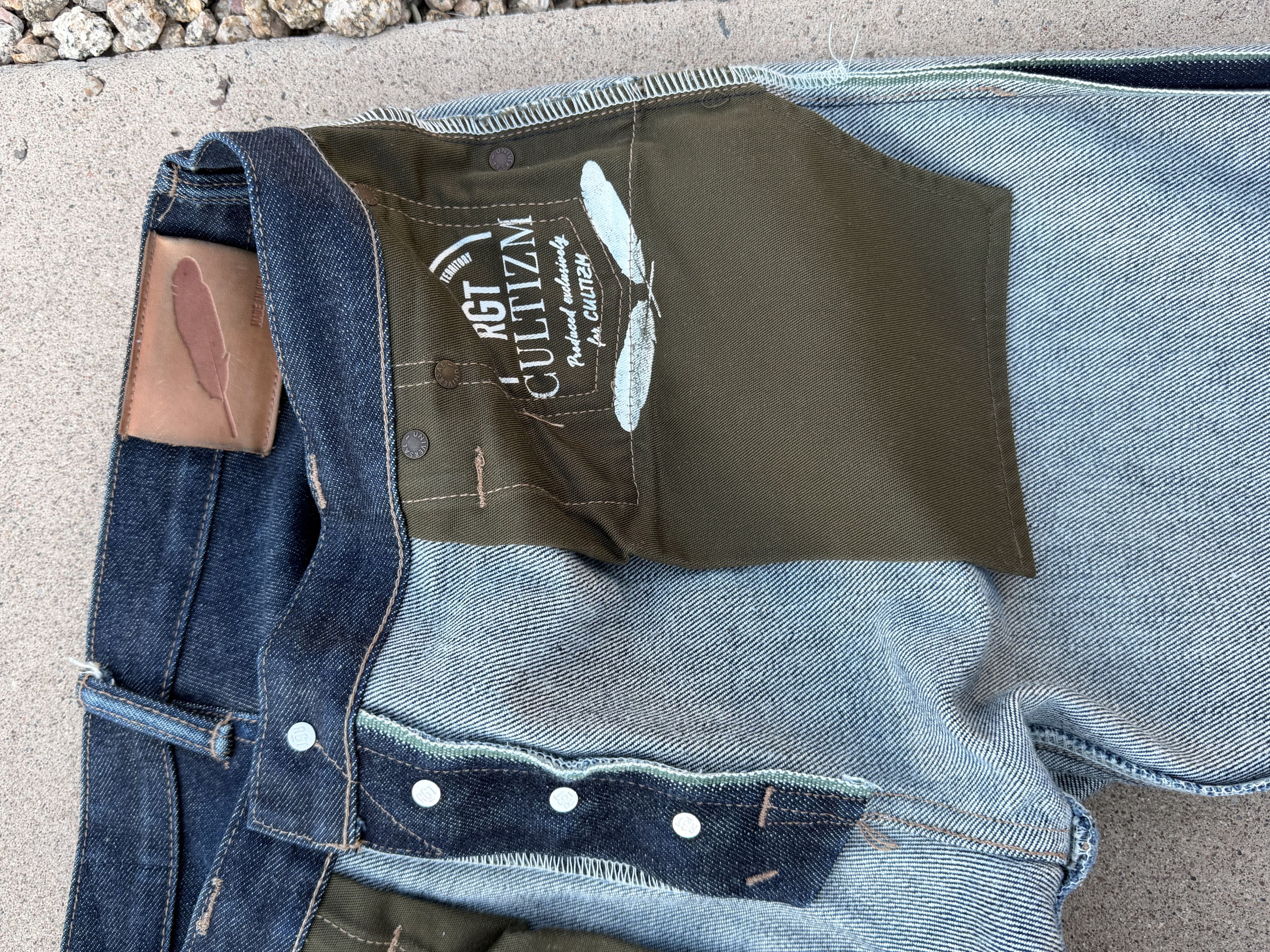 Rogue Territory Rogue Territory x Cultizm Green Monster Selvedge Denim Jeans Size US 33 - 2 Thumbnail