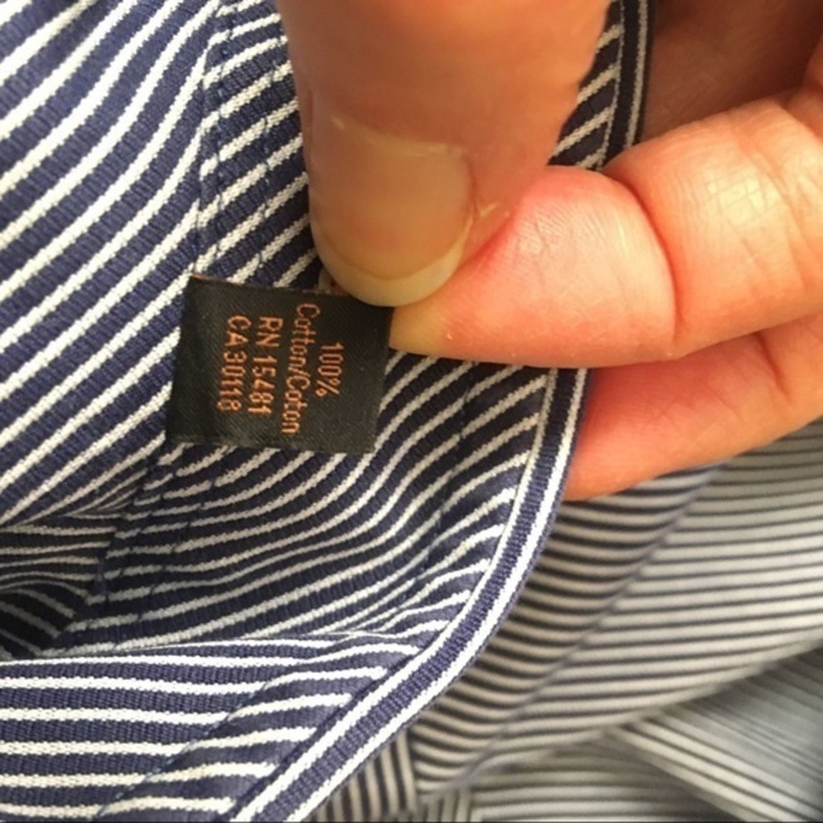 Ben Sherman Ben Sherman Pin-Striped Blue White Button-Down Shirt Size US L / EU 52-54 / 3 - 5 Thumbnail