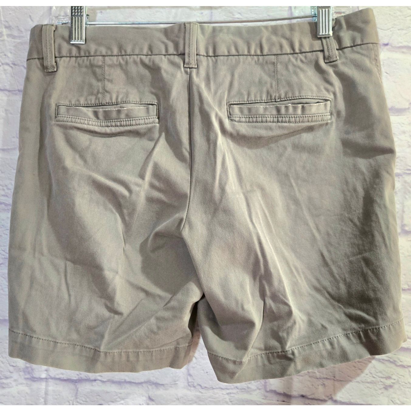 Other Banana Republic Gray Green Flat Front Chino Shorts 8 Stretch Size 30" / US 8 / IT 44 - 2 Thumbnail