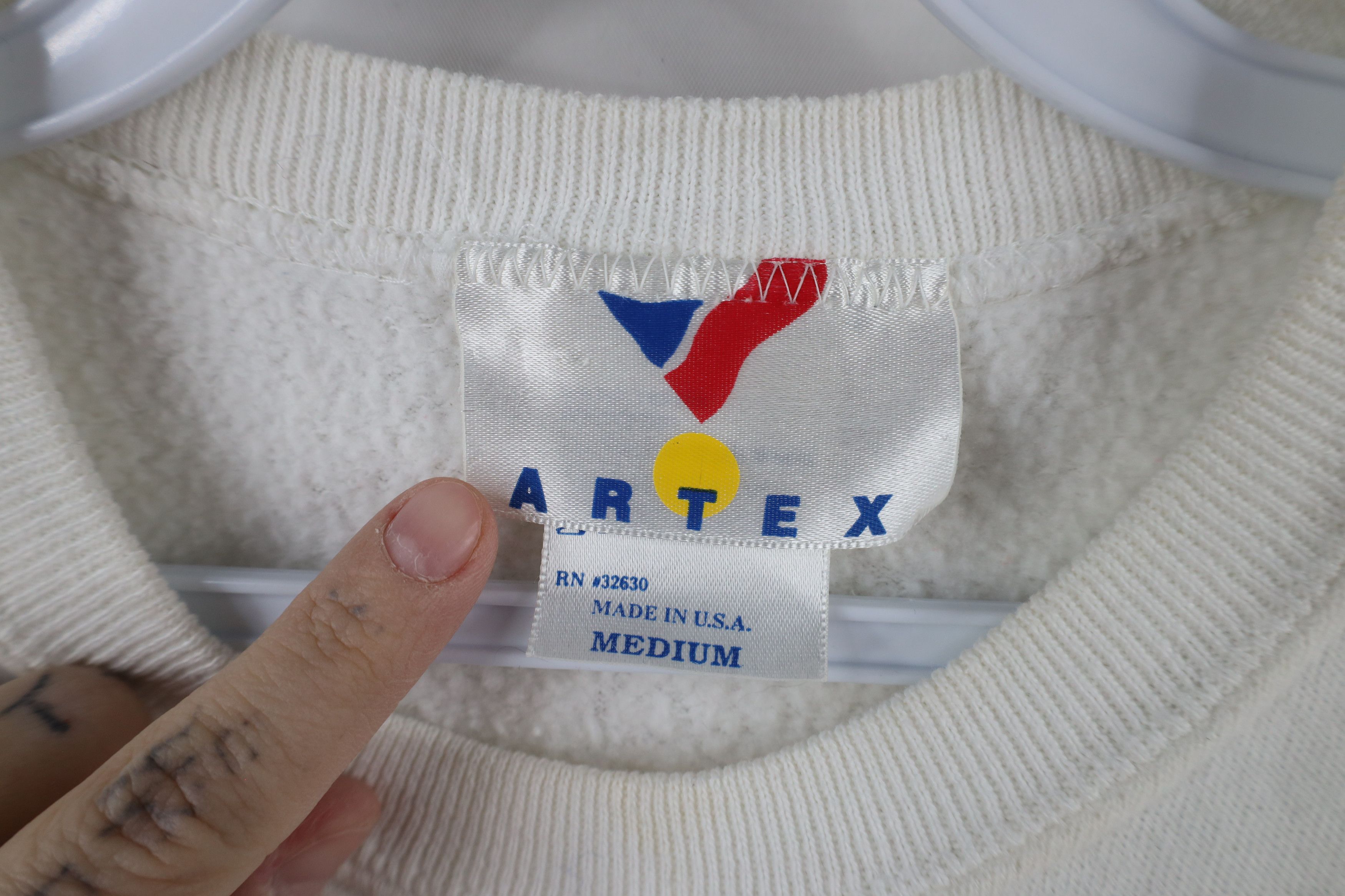 Vintage Vintage 90s Streetwear Blank Crewneck Sweatshirt White USA Size US M / EU 48-50 / 2 - 8 Thumbnail