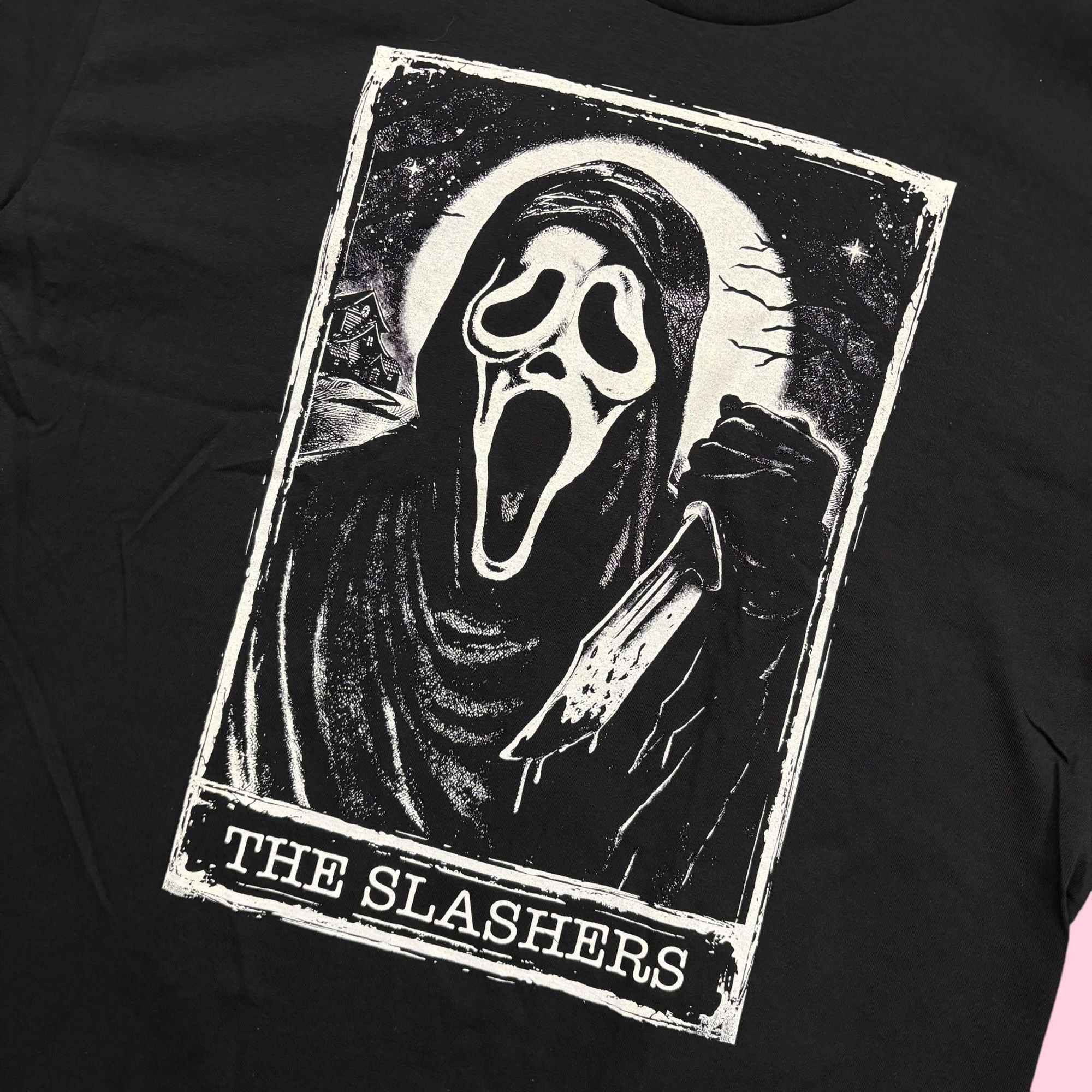 Universal Studios Scream Ghostface Tarot Card The Slasher Horror Tee XL Size US XL / EU 56 / 4 - 4 Thumbnail