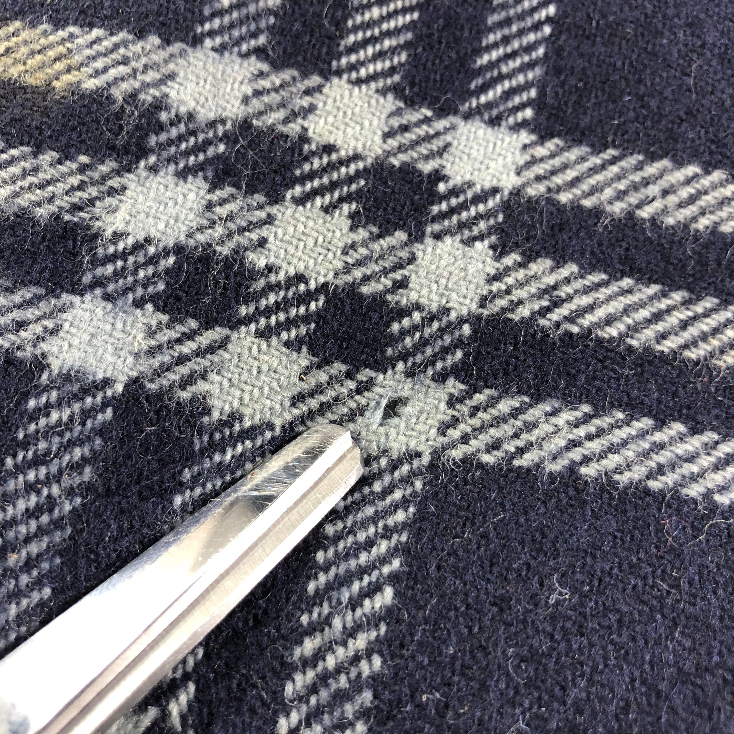 Burberry Burberrys Nova Check Blue Wool Scarf Muffler V1351 Size ONE SIZE - 5 Thumbnail