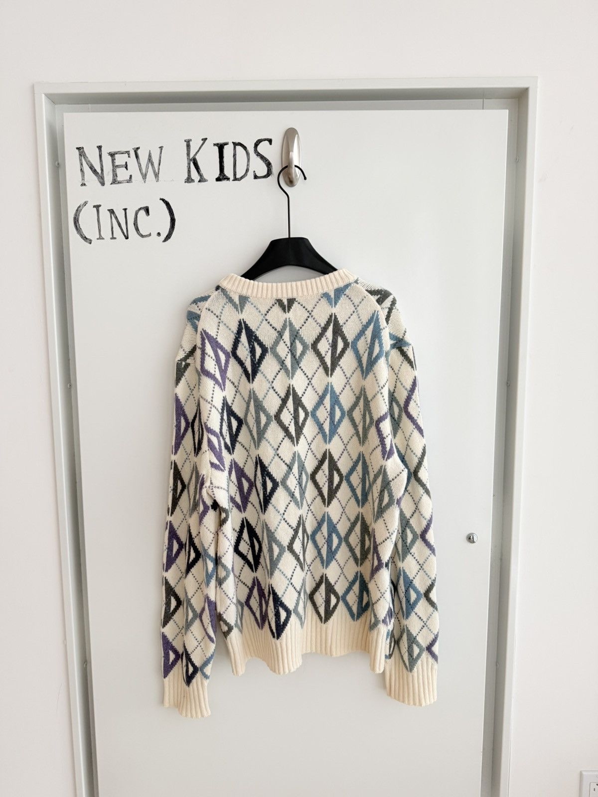 Dior Dior 20AW Argyle CD knit sweater Size US XL / EU 56 / 4 - 2 Thumbnail