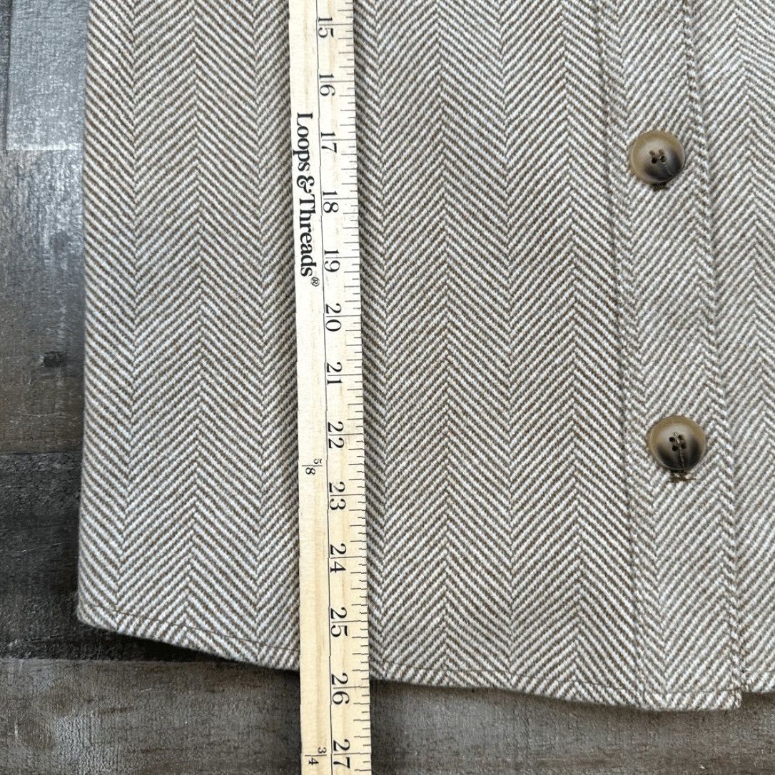 AVEC LES FILLES VINTAGE Avec Les Filles XS Oversized Shacket Tan Shirt Jacket Womens XS Tan Button Up Shacket Size XS / US 0-2 / IT 36-38 - 6 Thumbnail
