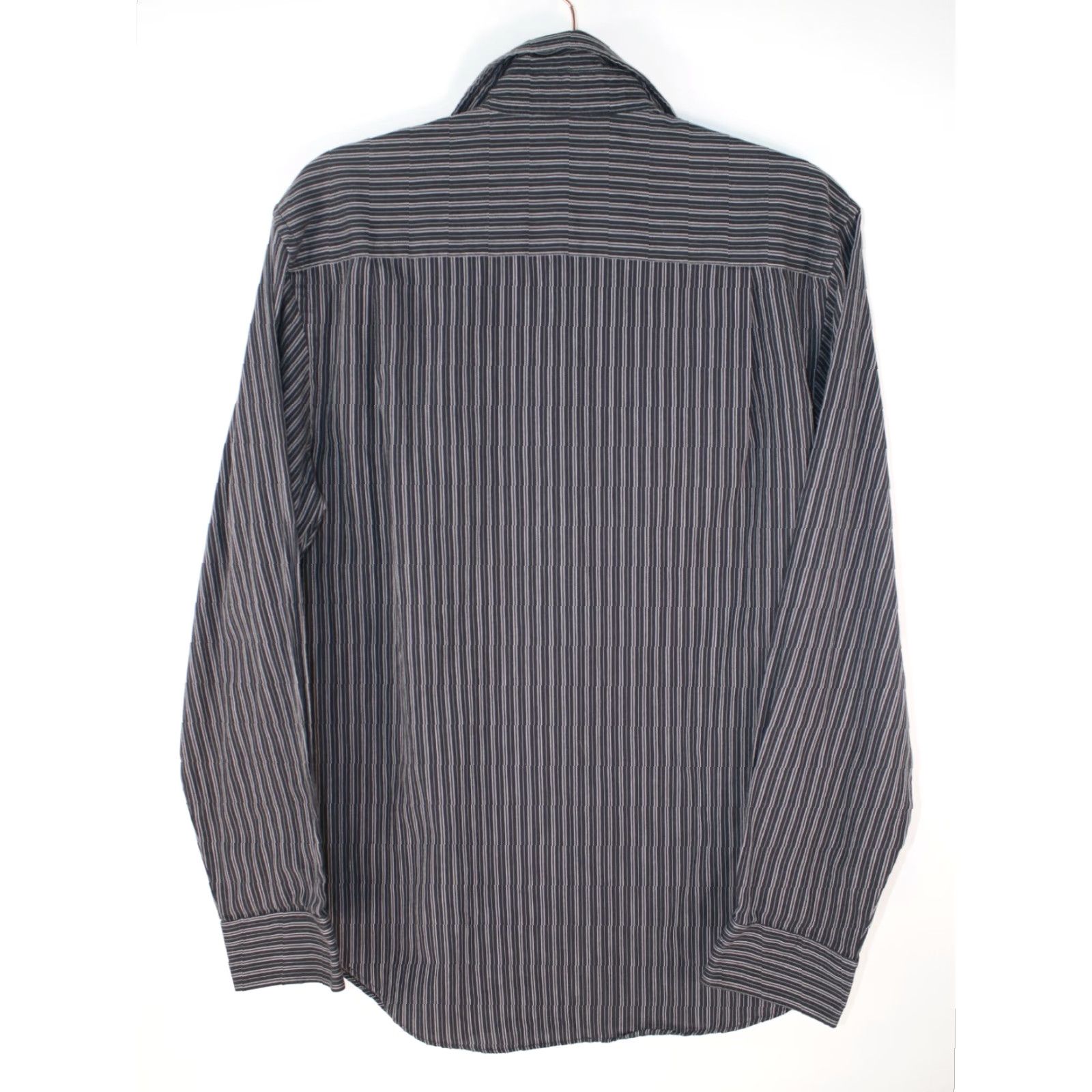 Van Heusen Van Heusen Striped Button-Up Shirt No Iron Casual Men's Small Black 14.5 Size US S / EU 44-46 / 1 - 5 Thumbnail