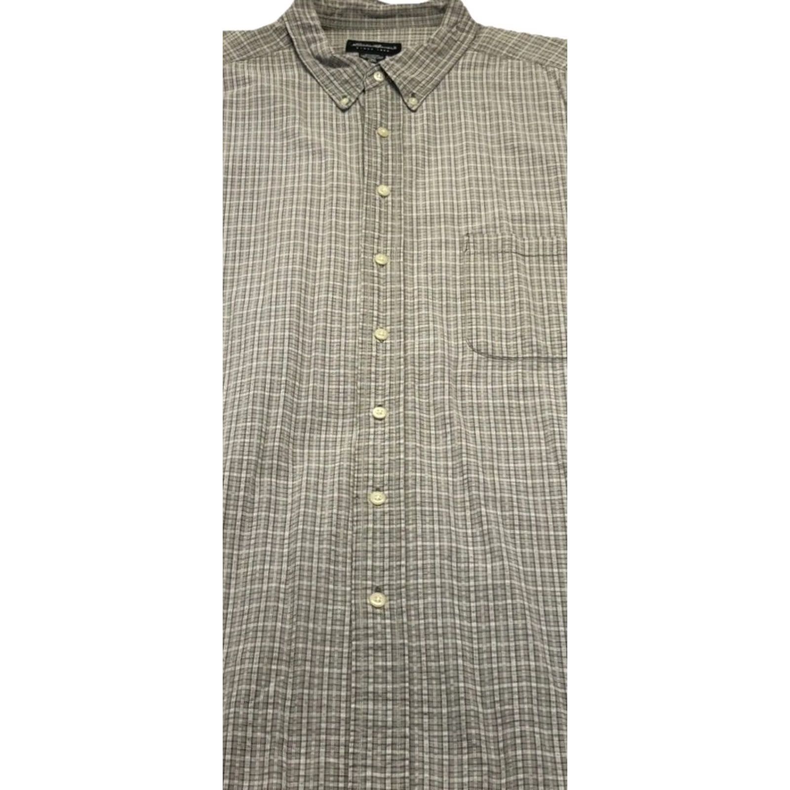 Eddie Bauer VINTAGE Eddie Bauer Plaid Brown Button-Up Shirt Mens 3XL Short Sleeve Button-Up, Hong Kong Size US 39 - 2 Thumbnail