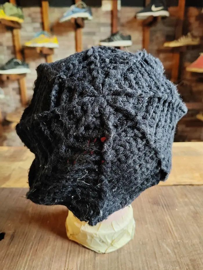 Japanese Brand Vintage Japanese Style Punk Crochet Knitted Handmade Big Hat Size ONE SIZE - 5 Thumbnail