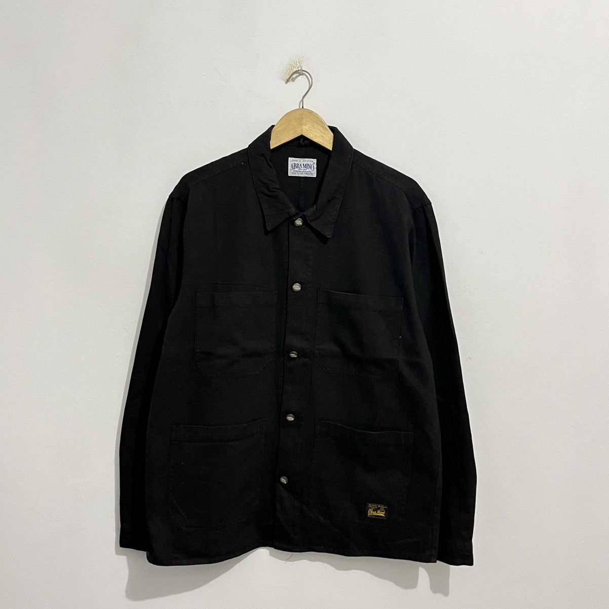Other Abra Mino Black Cotton Canvas Chore Jacket Size US L / EU 52-54 / 3 - 2 Thumbnail