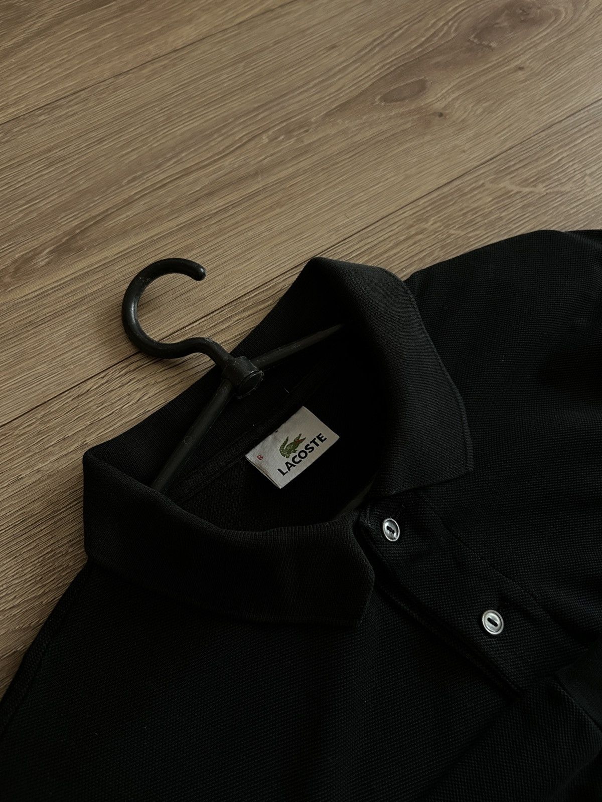 Lacoste × Vintage Vintage Lacoste black long-sleeved mens size Xl Size US L / EU 52-54 / 3 - 3 Thumbnail
