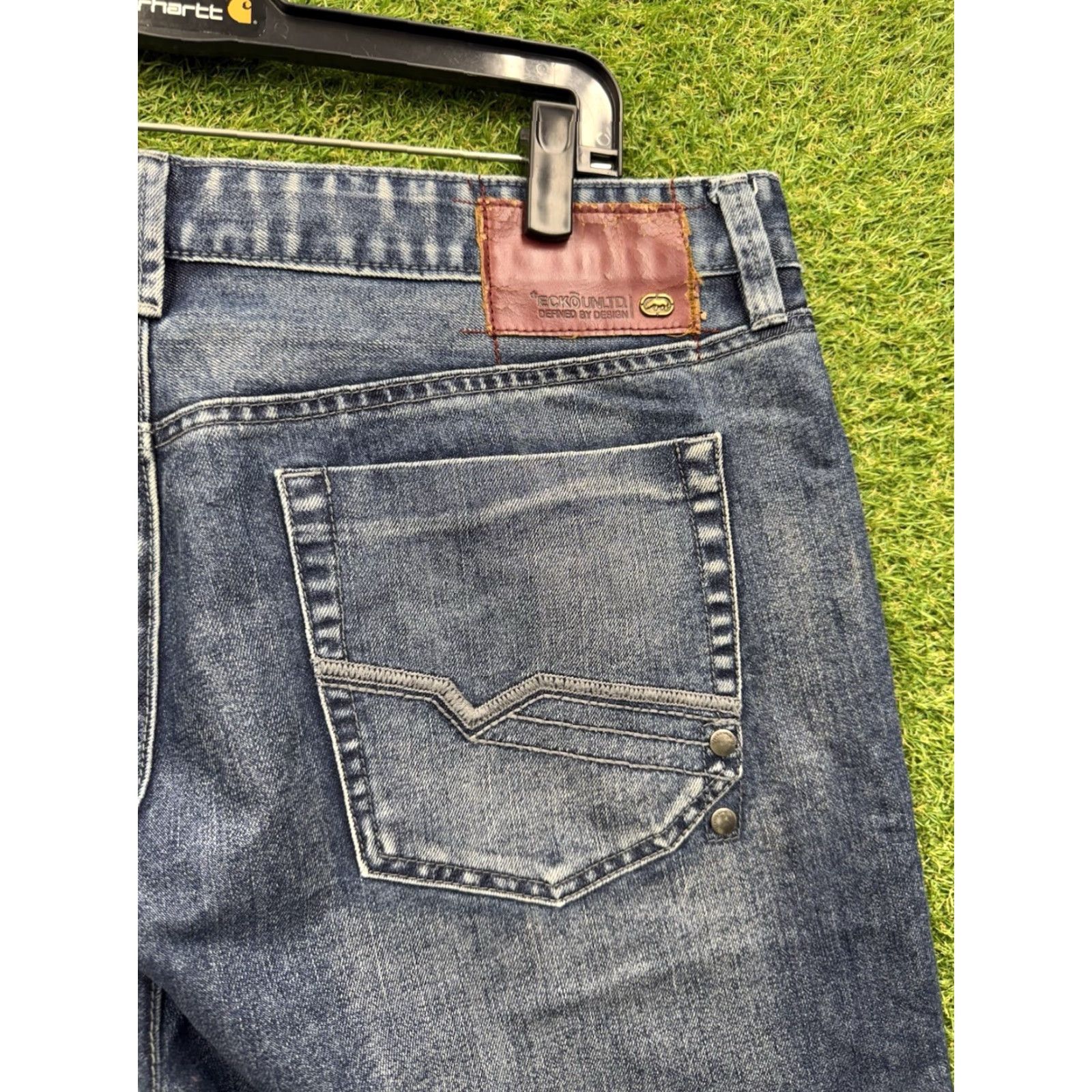 Ecko Unltd. Ecko Jeans Mens 38x30 Loose Fit Denim Y2K Grunge Baggy Skater Affliction 2000s Size US 38 / EU 54 - 7 Thumbnail