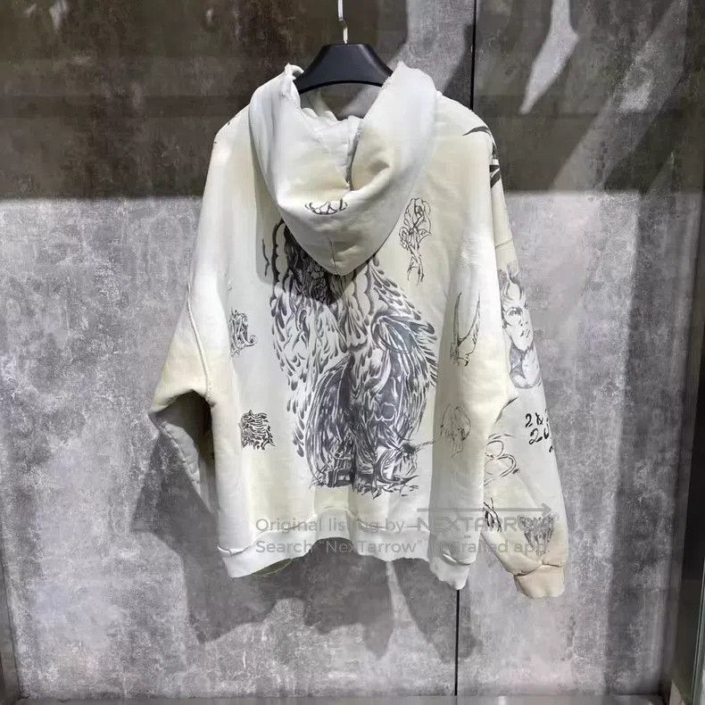 Balenciaga Balenciaga Distressed Doodle Patterned Jacket Size US S / EU 44-46 / 1 - 2 Thumbnail