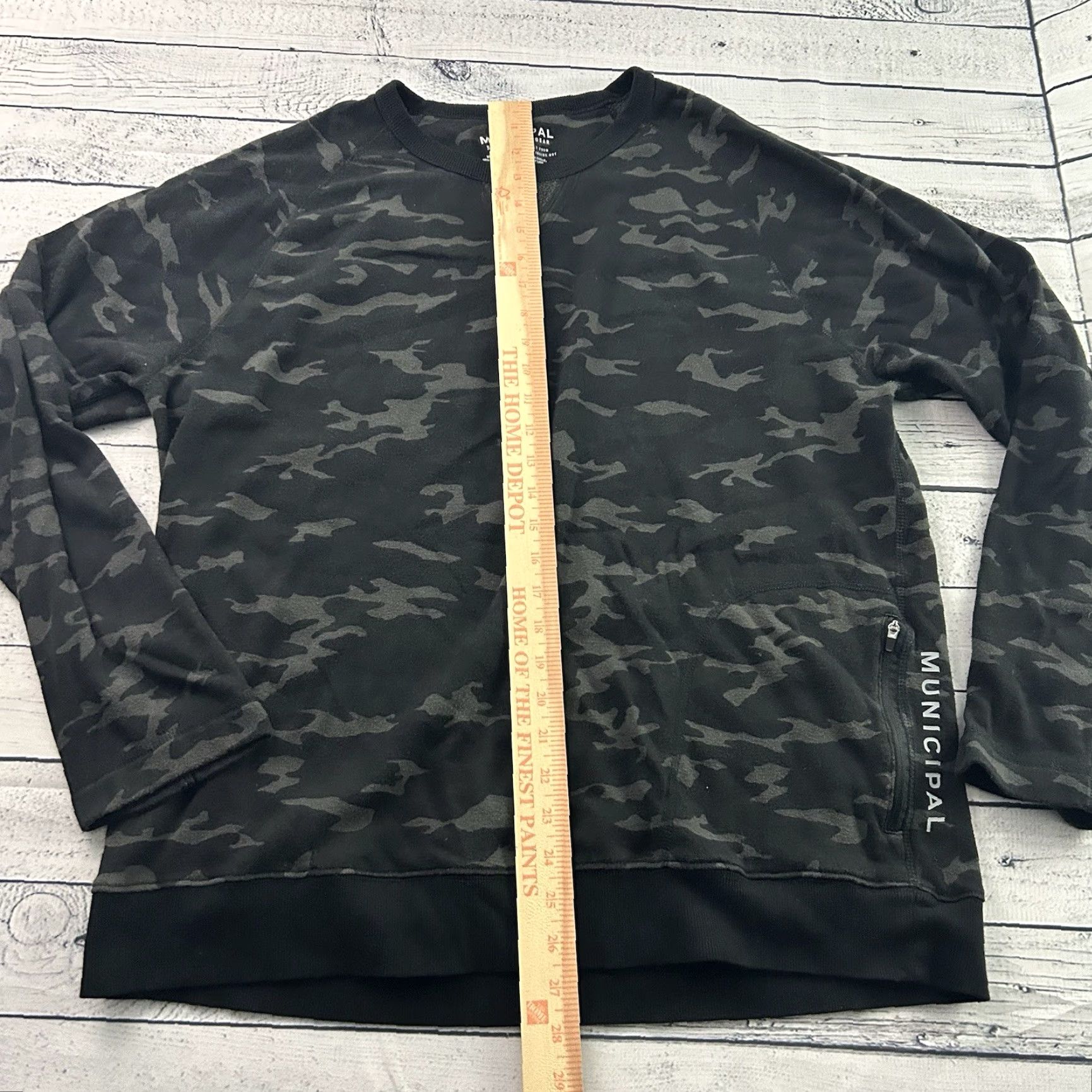 Vintage Municipal Sweatshirt Camo Print Crewneck Long Sleeve Men's 2XL Black Gray Cotton Logo Pullover Winter Fall Small Details: Vintage No Size US XXL / EU 58 / 5 - 4 Thumbnail