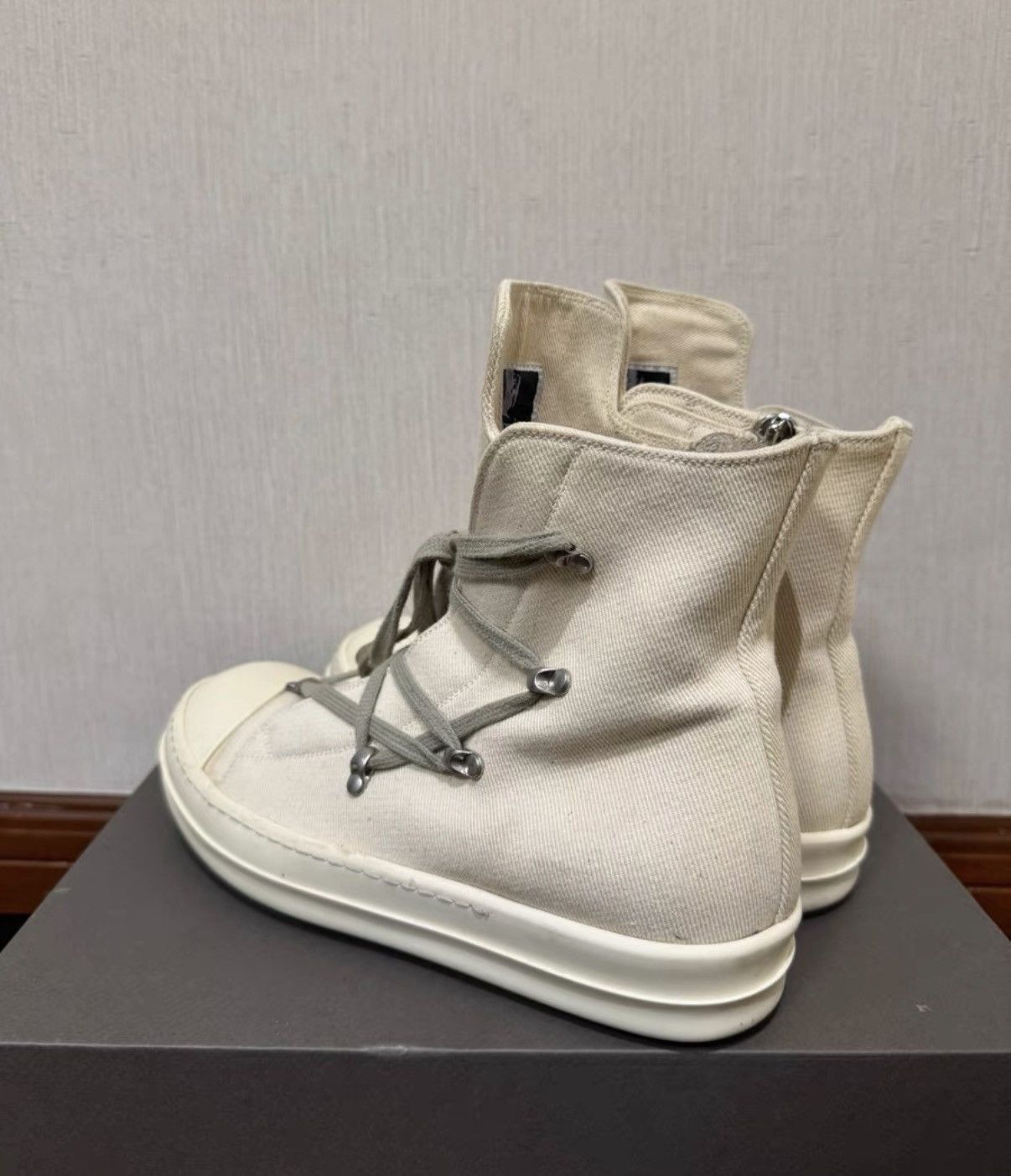 Rick Owens Rick Owens DRKSHDW Pentagram Lace-Up "Milk White" Sneakers Size US 8 / EU 41 - 3 Thumbnail