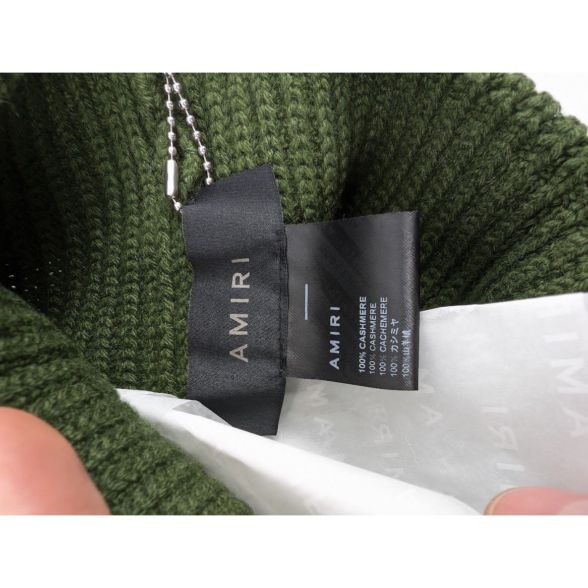 Amiri o1rshd1 Q:19 / Size: OS / MA Beanie Hat / Cap in Green Size ONE SIZE - 9 Thumbnail