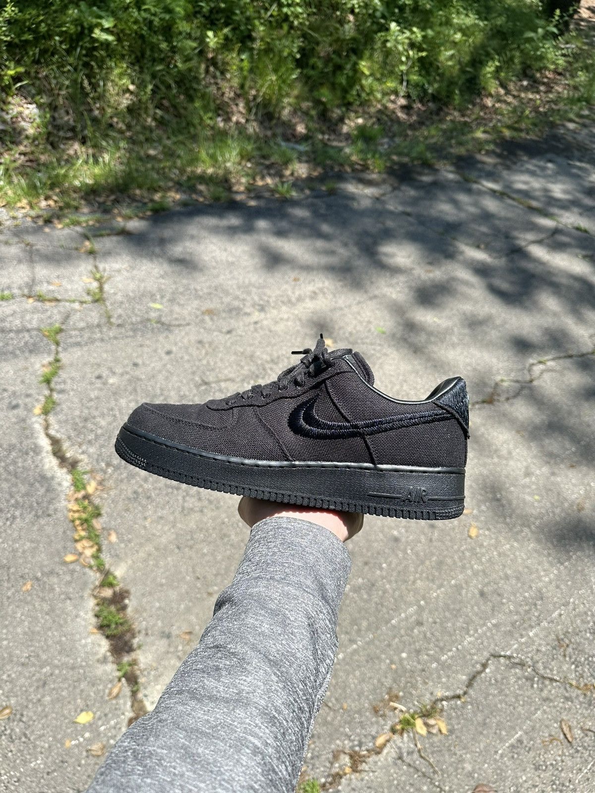 image of Nike x Stussy Air Force 1 Stussy Shoes in Black, Men's (Size 10.5)