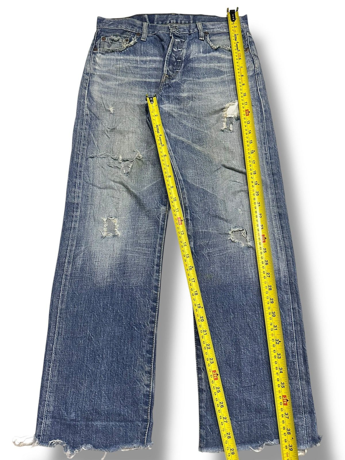 Levi's Levis 501 Vintage 90's Distressed & Faded Style Baggy Loose Size US 31 - 14 Thumbnail